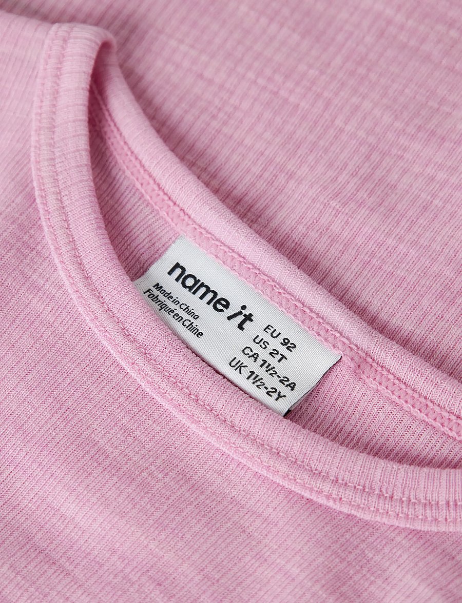 name it - NMNWAX WOOL RIB LS TOP NOOS - långärmade t-shirts - full blooming pink - 3