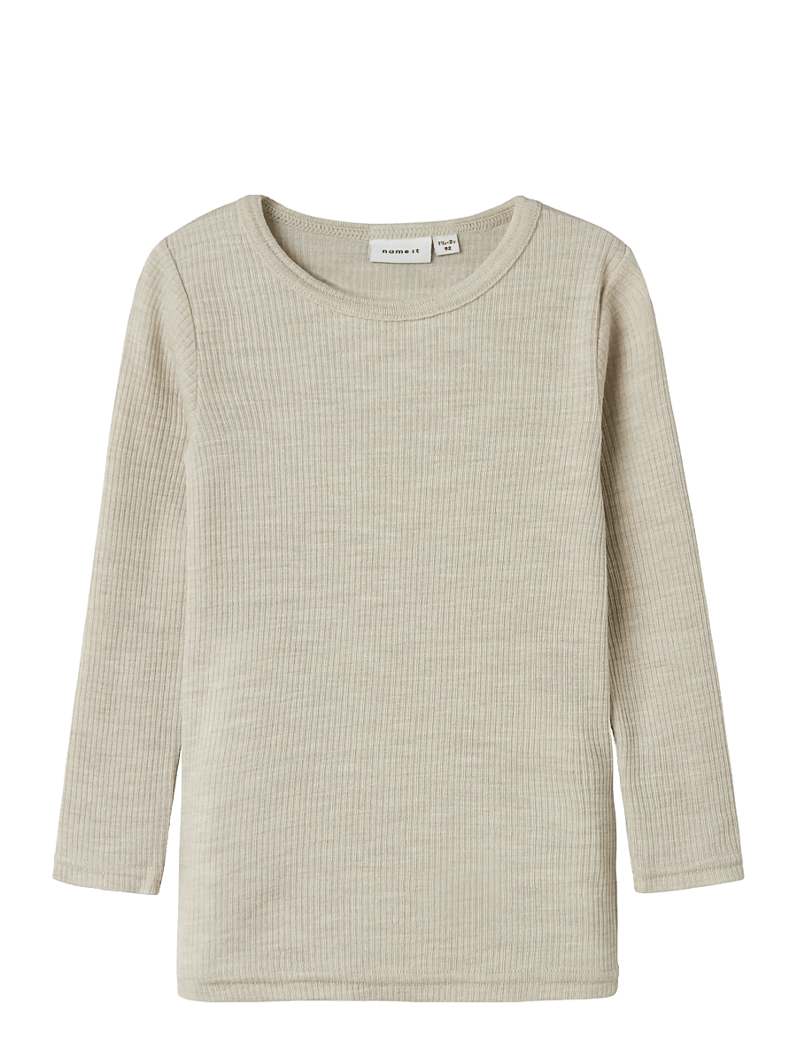 name it - NMNWAX WOOL RIB LS TOP NOOS - underställ baby - nacreous cloud - 1