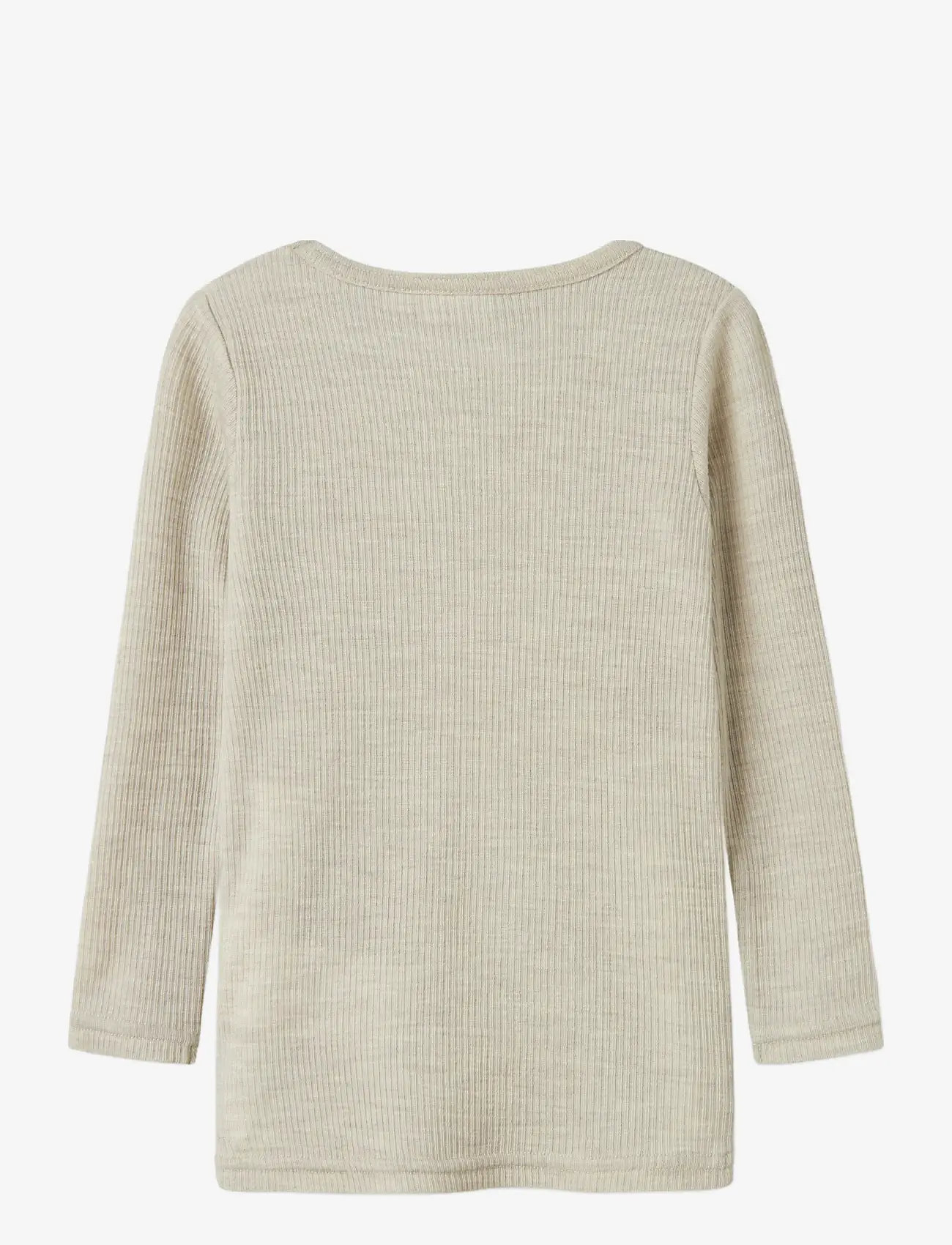 name it - NMNWAX WOOL RIB LS TOP NOOS - langärmelig - nacreous cloud - 2