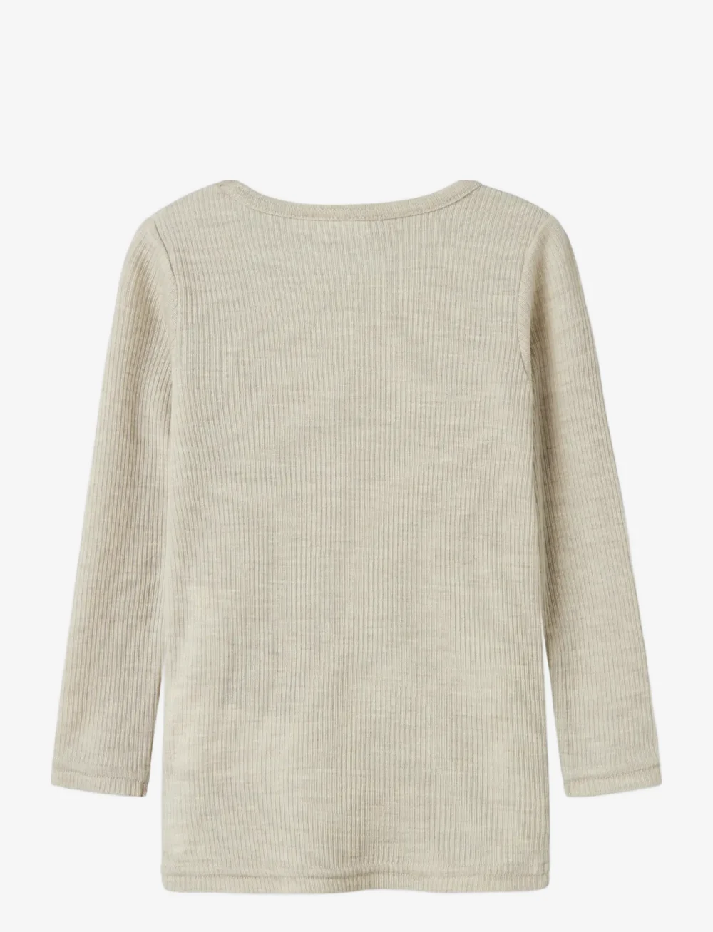 name it - NMNWAX WOOL RIB LS TOP NOOS - long-sleeved t-shirts - nacreous cloud - 2