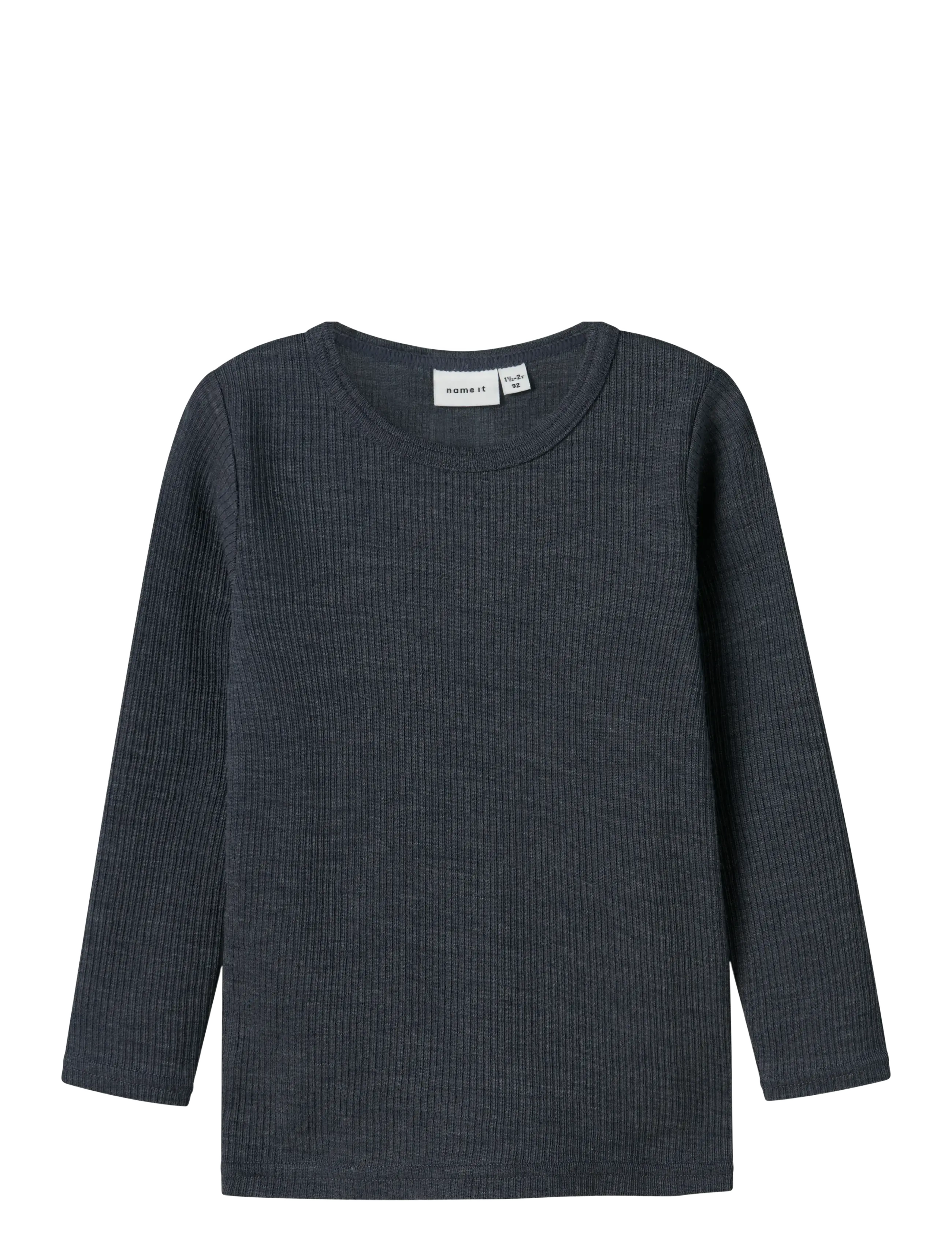 name it NMNWAX WOOL RIB LS TOP NOOS - Underställ - OMBRE BLUE / navy