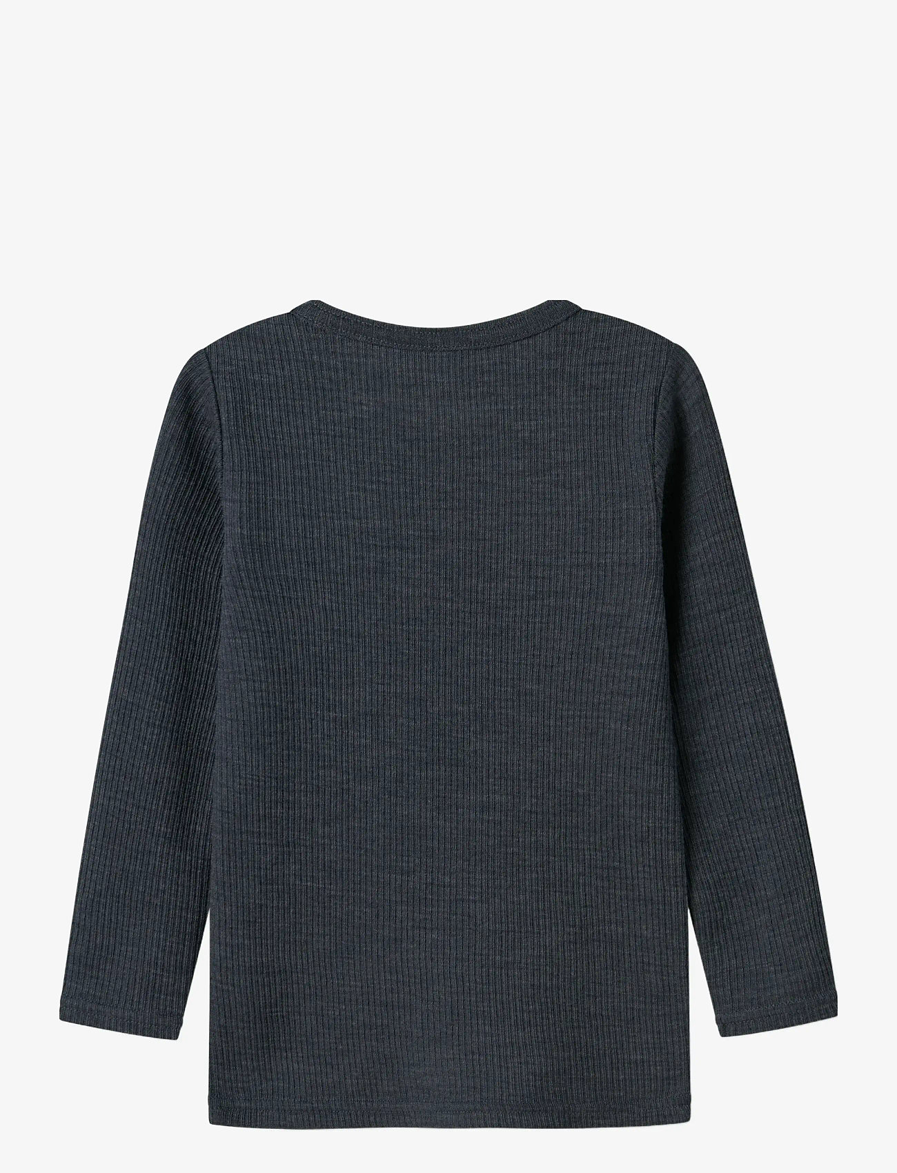 name it - NMNWAX WOOL RIB LS TOP NOOS - langærmede t-shirts - ombre blue - 2