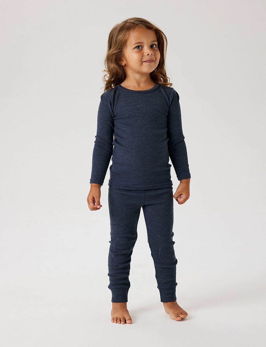 name it - NMNWAX WOOL RIB LS TOP NOOS - langärmelig - ombre blue - 0