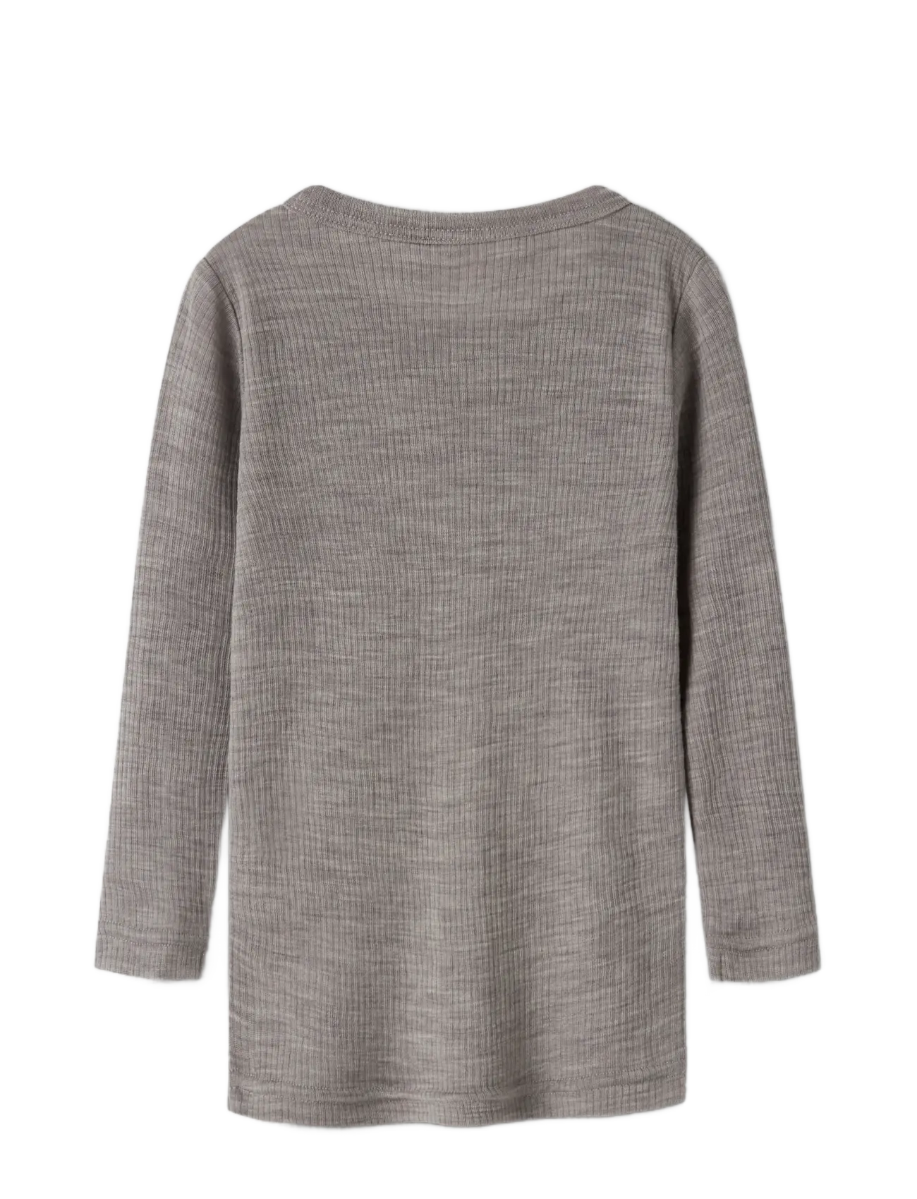 name it - NMNWAX WOOL RIB LS TOP NOOS - long-sleeved t-shirts - satellite - 1