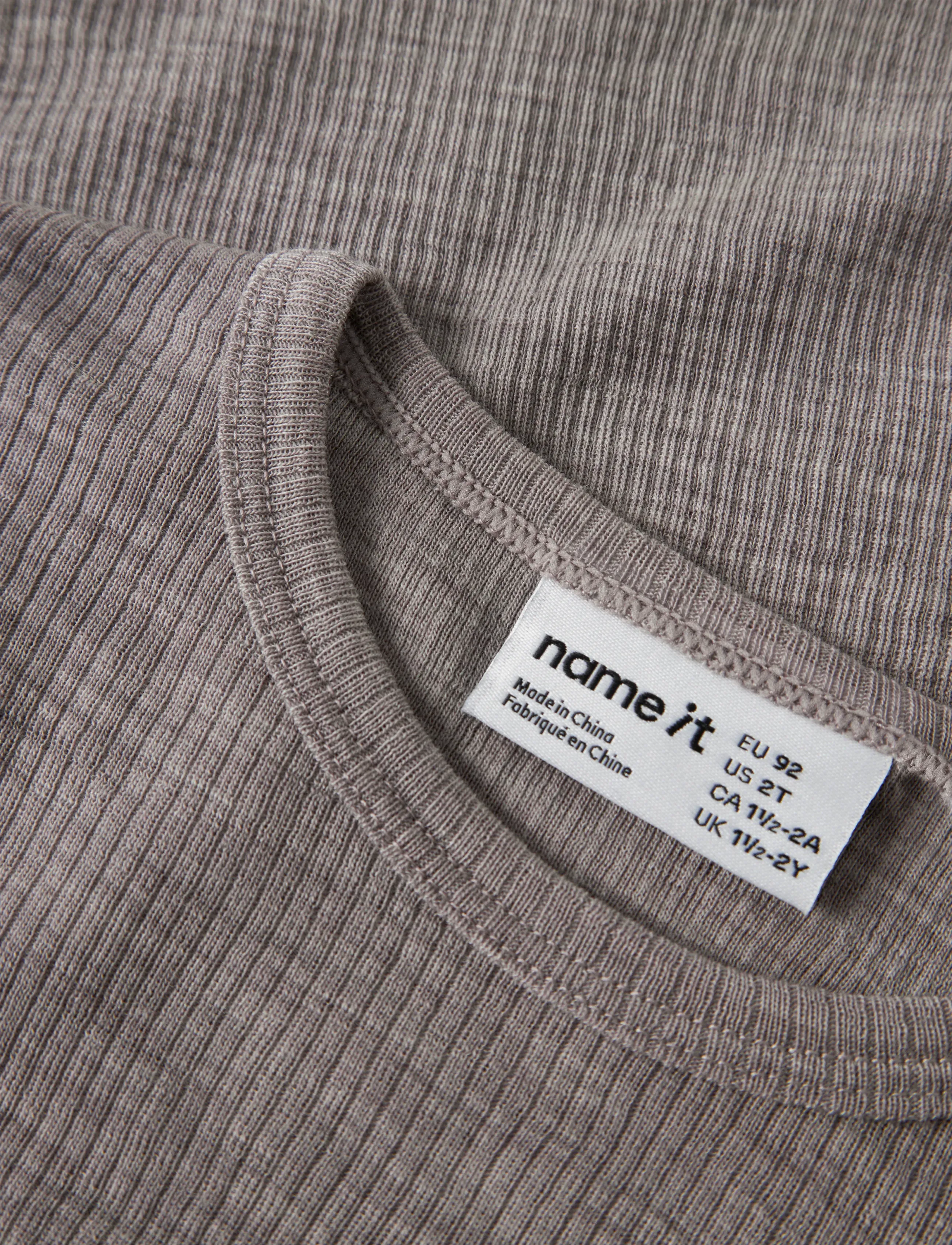 name it - NMNWAX WOOL RIB LS TOP NOOS - long-sleeved t-shirts - satellite - 3