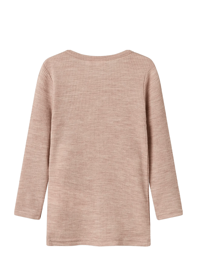name it - NMNWAX WOOL RIB LS TOP NOOS - långärmade t-shirts - shadow gray - 2