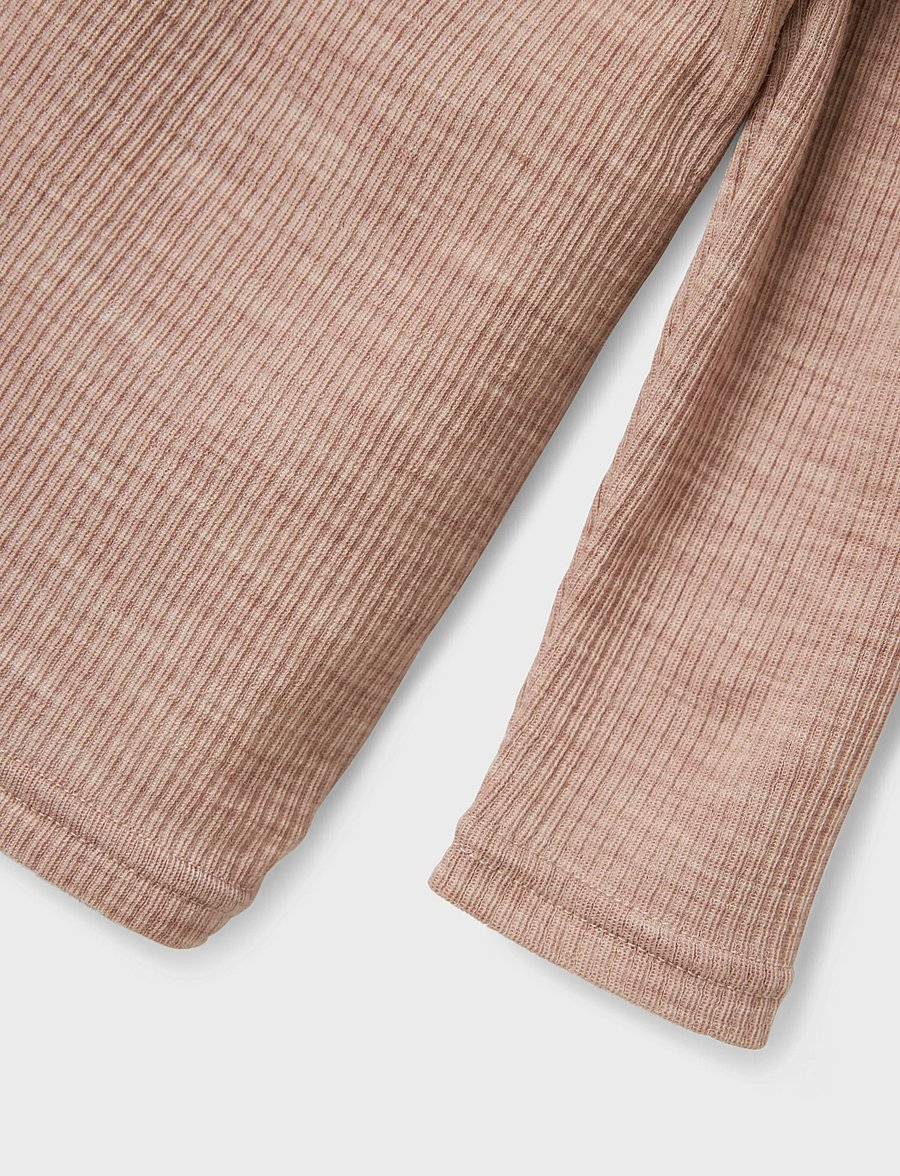 name it - NMNWAX WOOL RIB LS TOP NOOS - underställ baby - shadow gray - 3