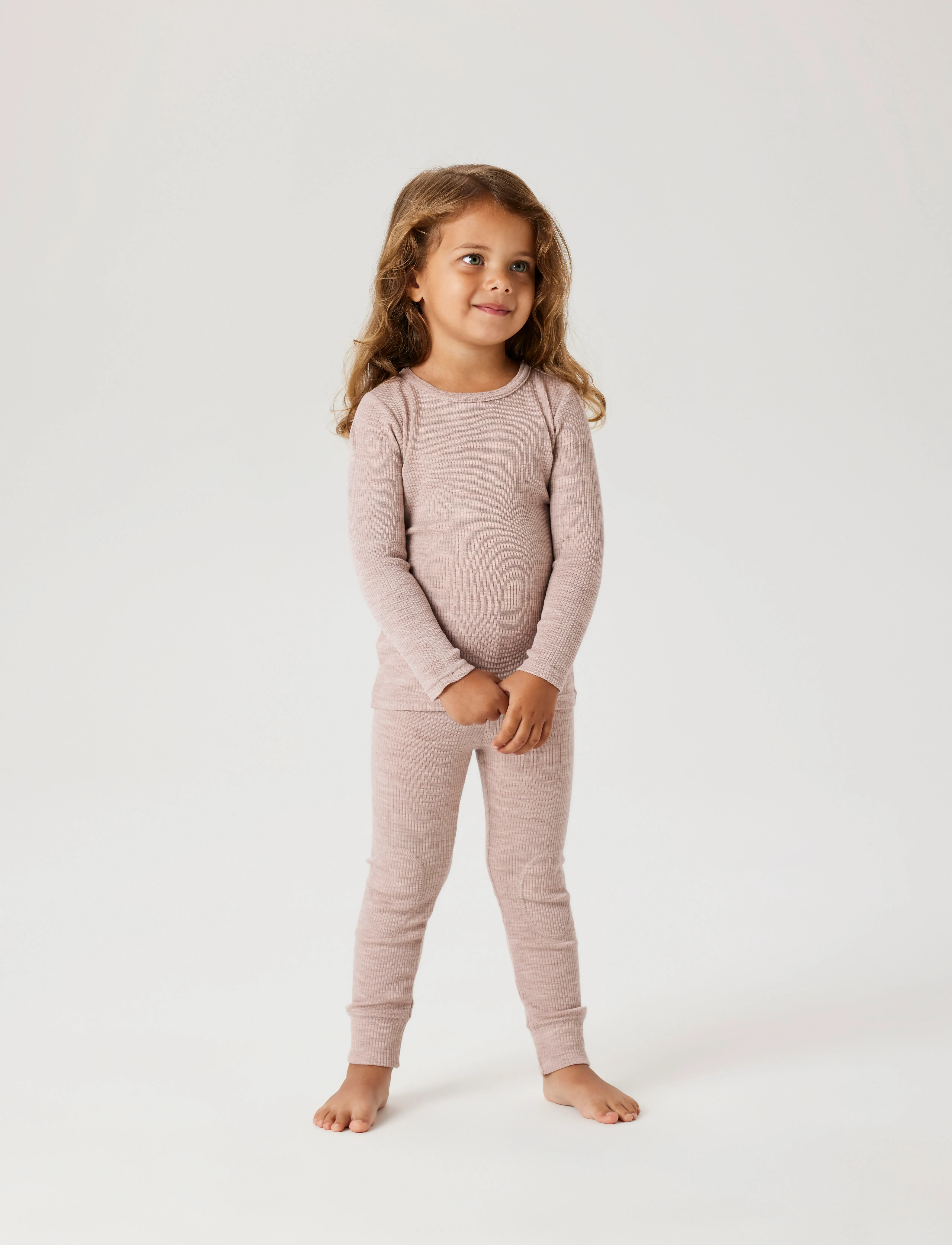 name it - NMNWAX WOOL RIB LS TOP NOOS - underställ baby - shadow gray - 4