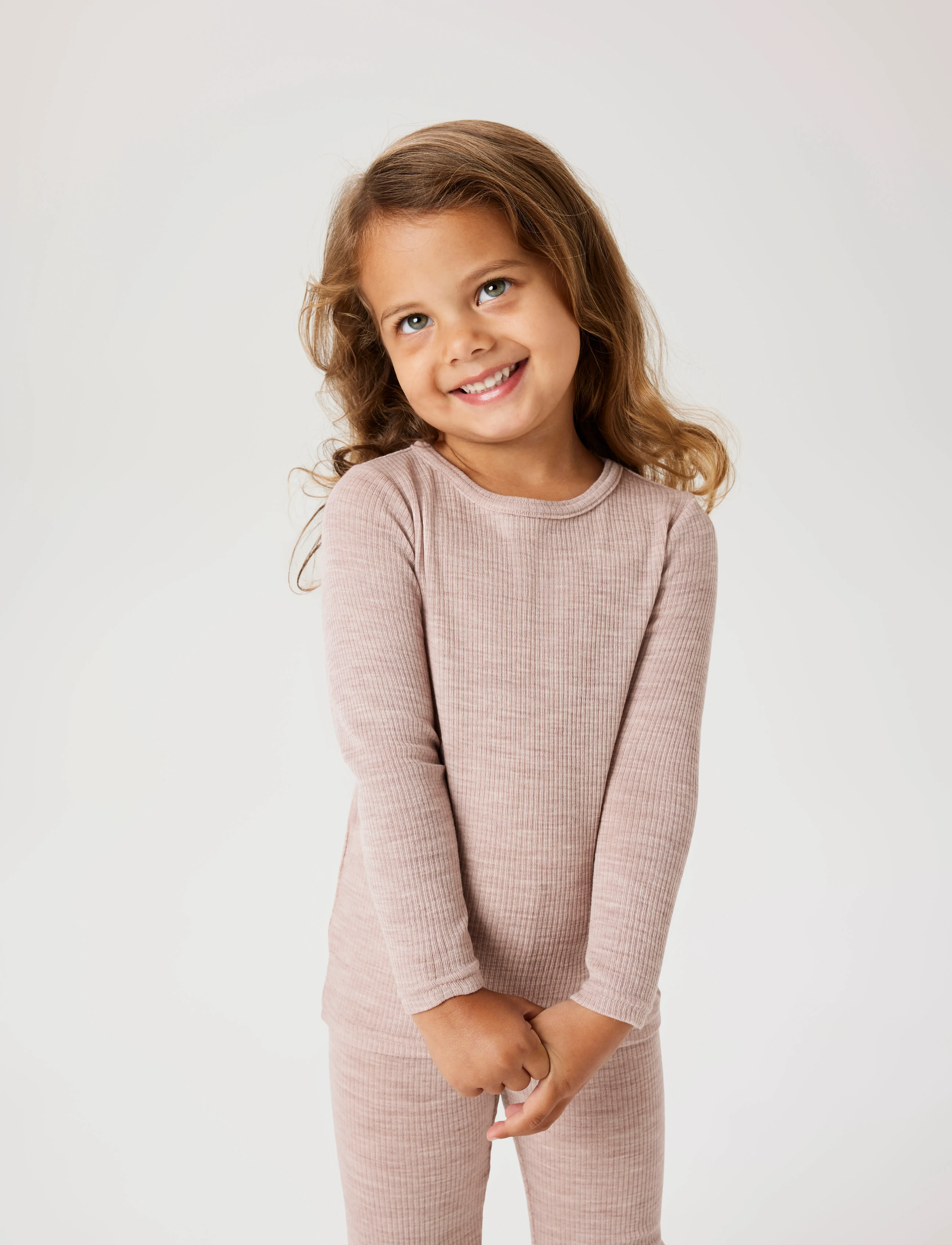 name it - NMNWAX WOOL RIB LS TOP NOOS - underställ baby - shadow gray - 5
