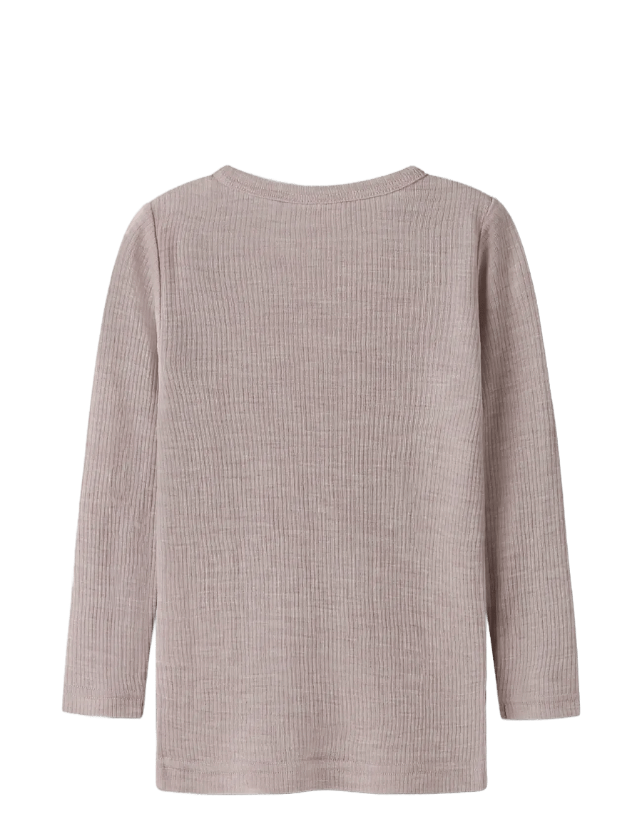 name it - NMNWAX WOOL RIB LS TOP NOOS - langærmede t-shirts - violet ice - 1