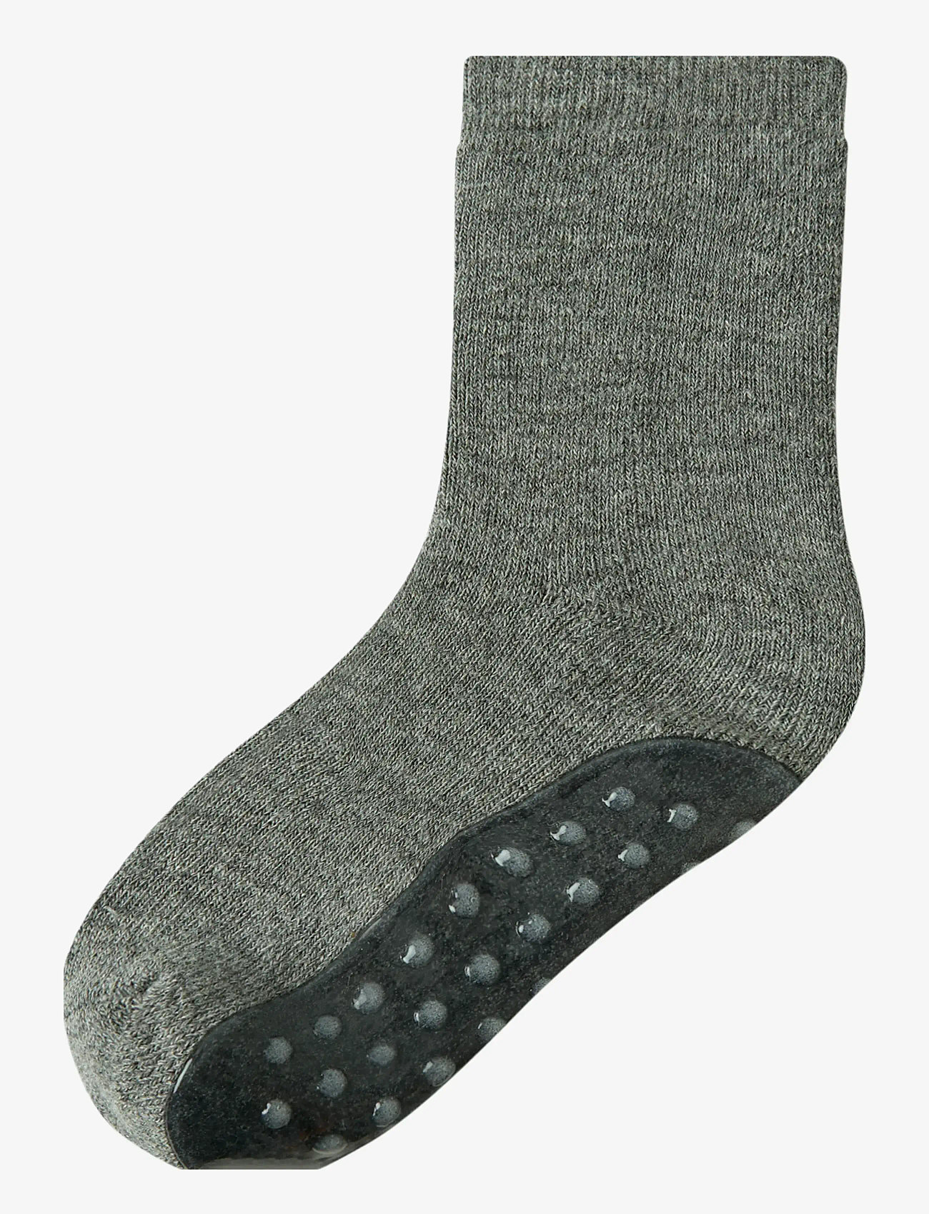 name it - NMMWAKSI WO/BL TERRY SOCK EXTRA NON SKID - non-slip socks - dark grey melange - 1