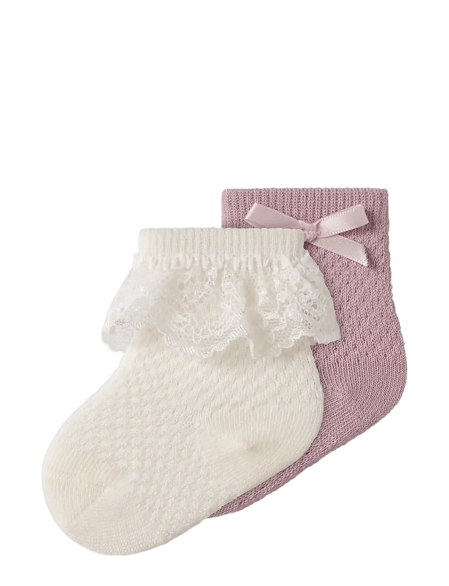 name it - NBFWAKMA WO/BL STRUCTURE 2P SOCK - violet ice - 2
