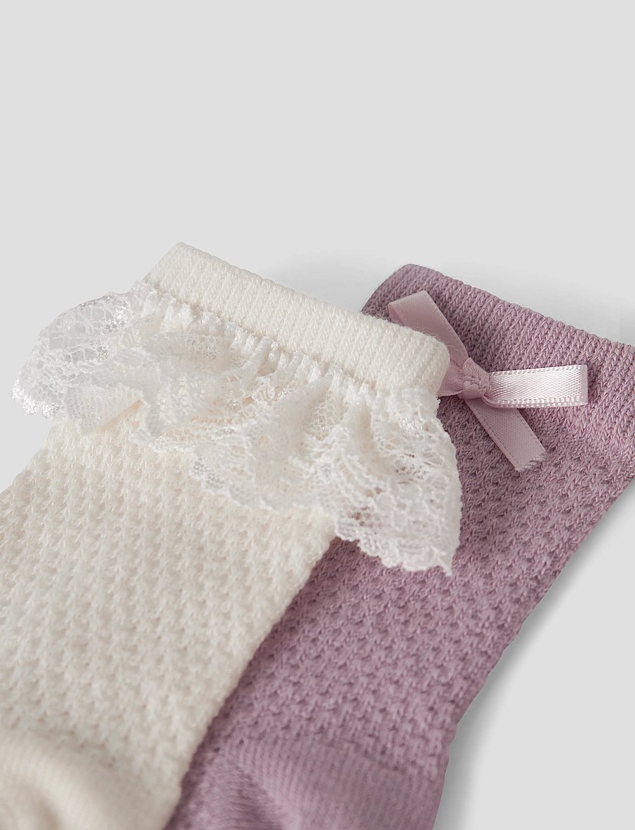 name it - NBFWAKMA WO/BL STRUCTURE 2P SOCK - violet ice - 3