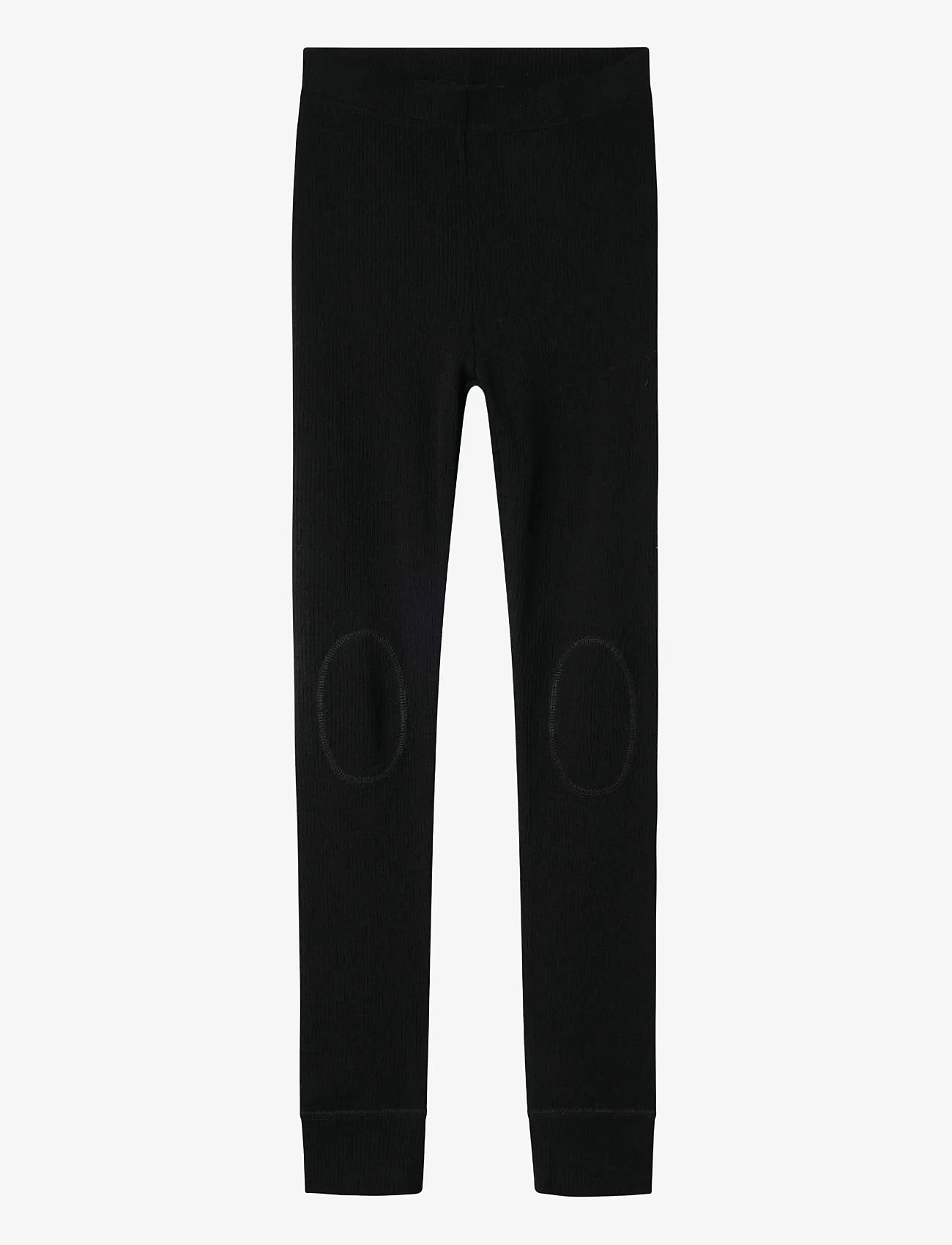 name it - NKNWAX WOOL RIB LEGGINGS - funkionsunterwäsche - hosen - black - 0