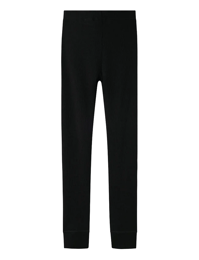 name it - NKNWAX WOOL RIB LEGGINGS - uldleggings - black - 2