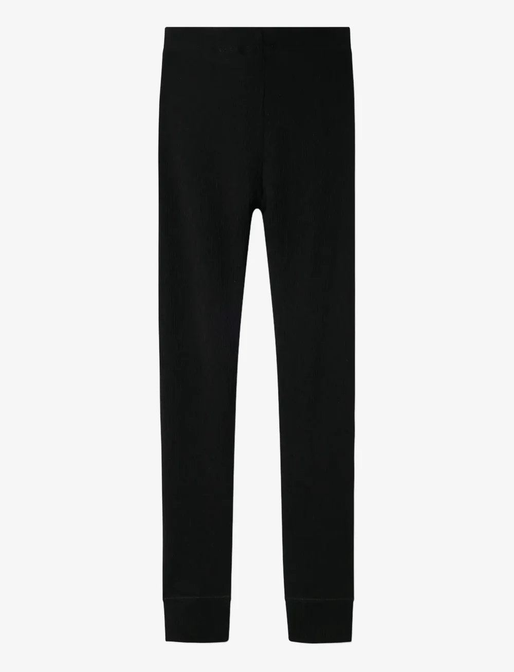 name it - NKNWAX WOOL RIB LEGGINGS - funkionsunterwäsche - hosen - black - 1