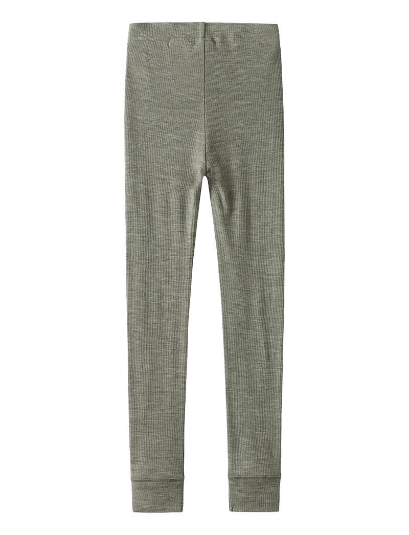 name it - NKNWAX WOOL RIB LEGGINGS - iekšējais slānis – apakšējais apģērbs - dried sage - 1