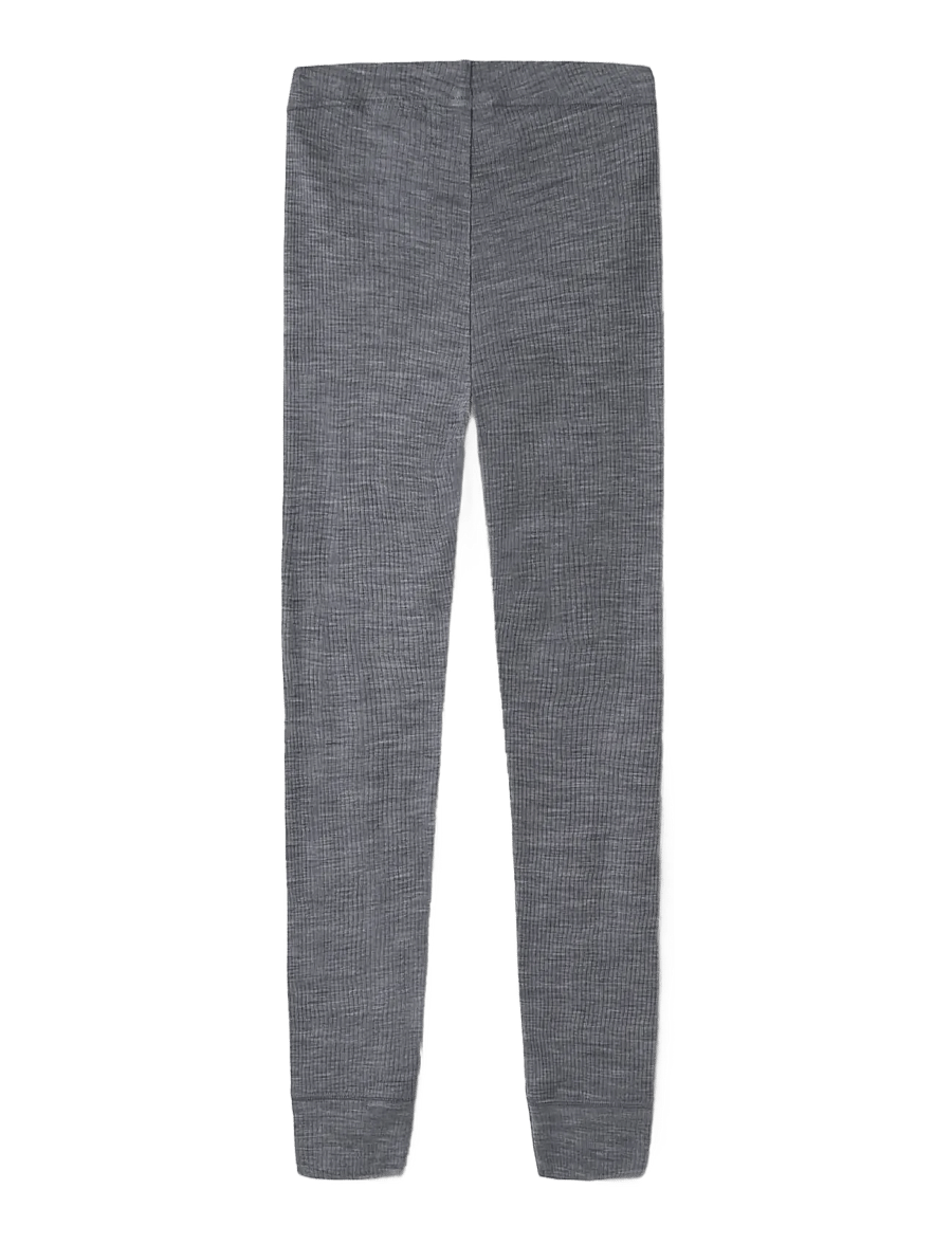 name it - NKNWAX WOOL RIB LEGGINGS - underställsbyxor - folkstone gray - 1