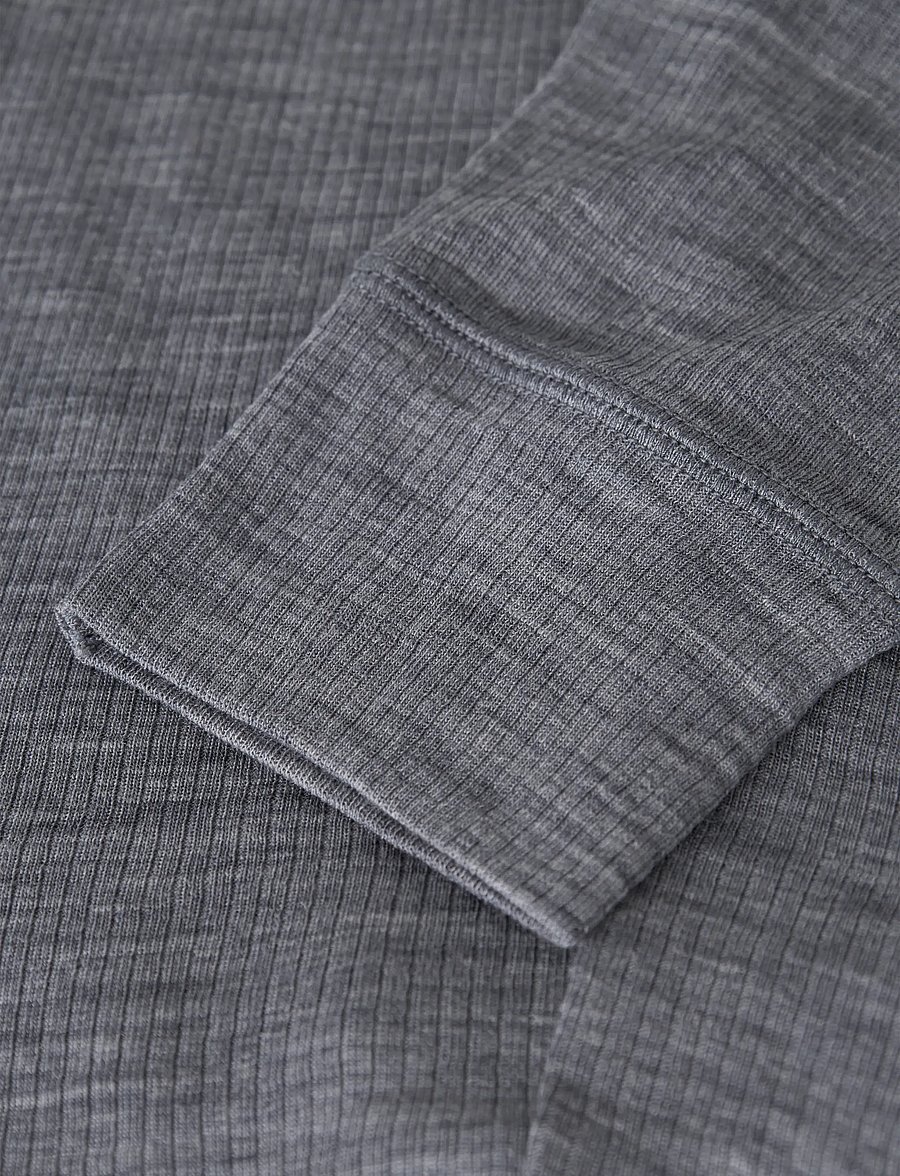 name it - NKNWAX WOOL RIB LEGGINGS - underställsbyxor - folkstone gray - 2