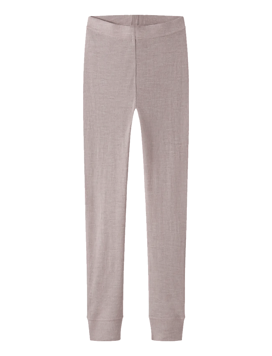 name it - NKNWAX WOOL RIB LEGGINGS - funkionsunterwäsche - hosen - violet ice - 1