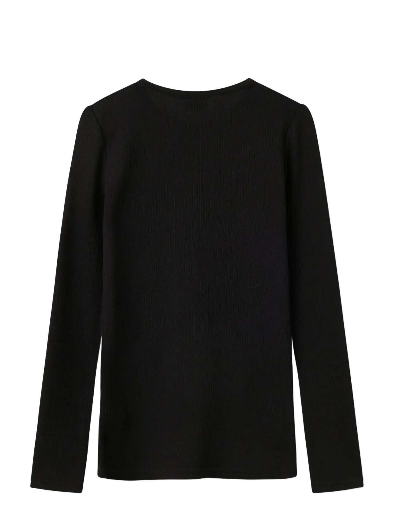 name it - NKNWAX WOOL RIB LS TOP - long-sleeved t-shirts - black - 2