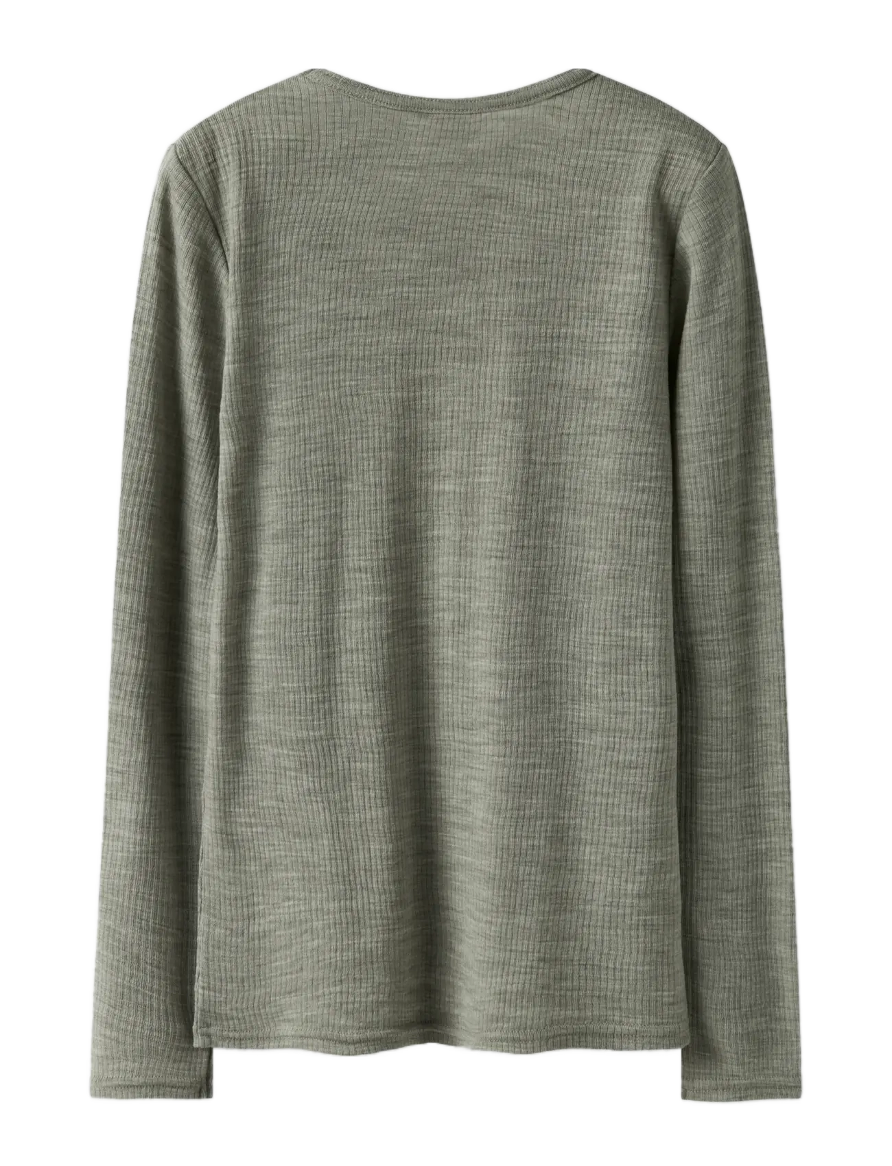 name it - NKNWAX WOOL RIB LS TOP - langermede t-skjorter - dried sage - 1