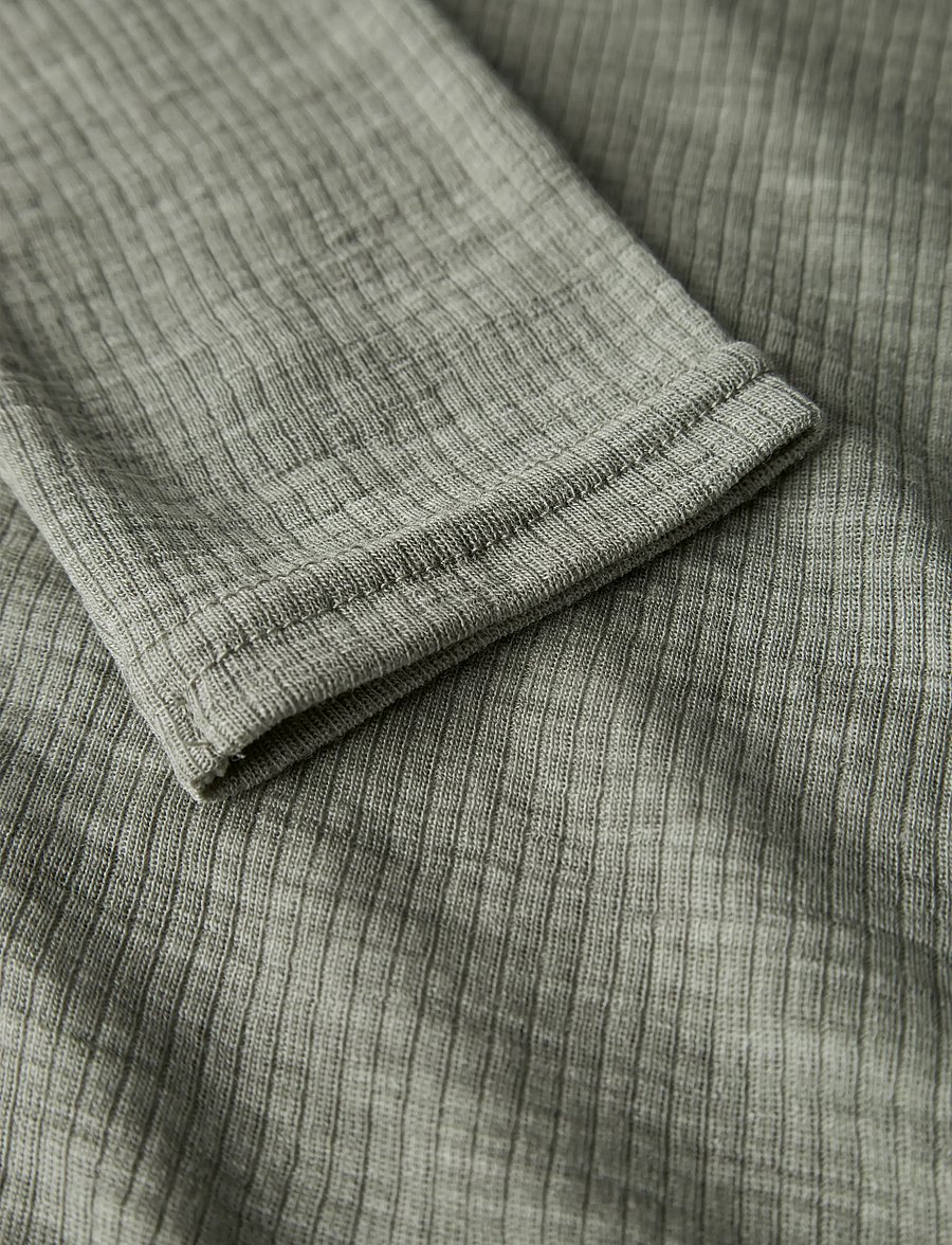 name it - NKNWAX WOOL RIB LS TOP - långärmade t-shirts - dried sage - 2