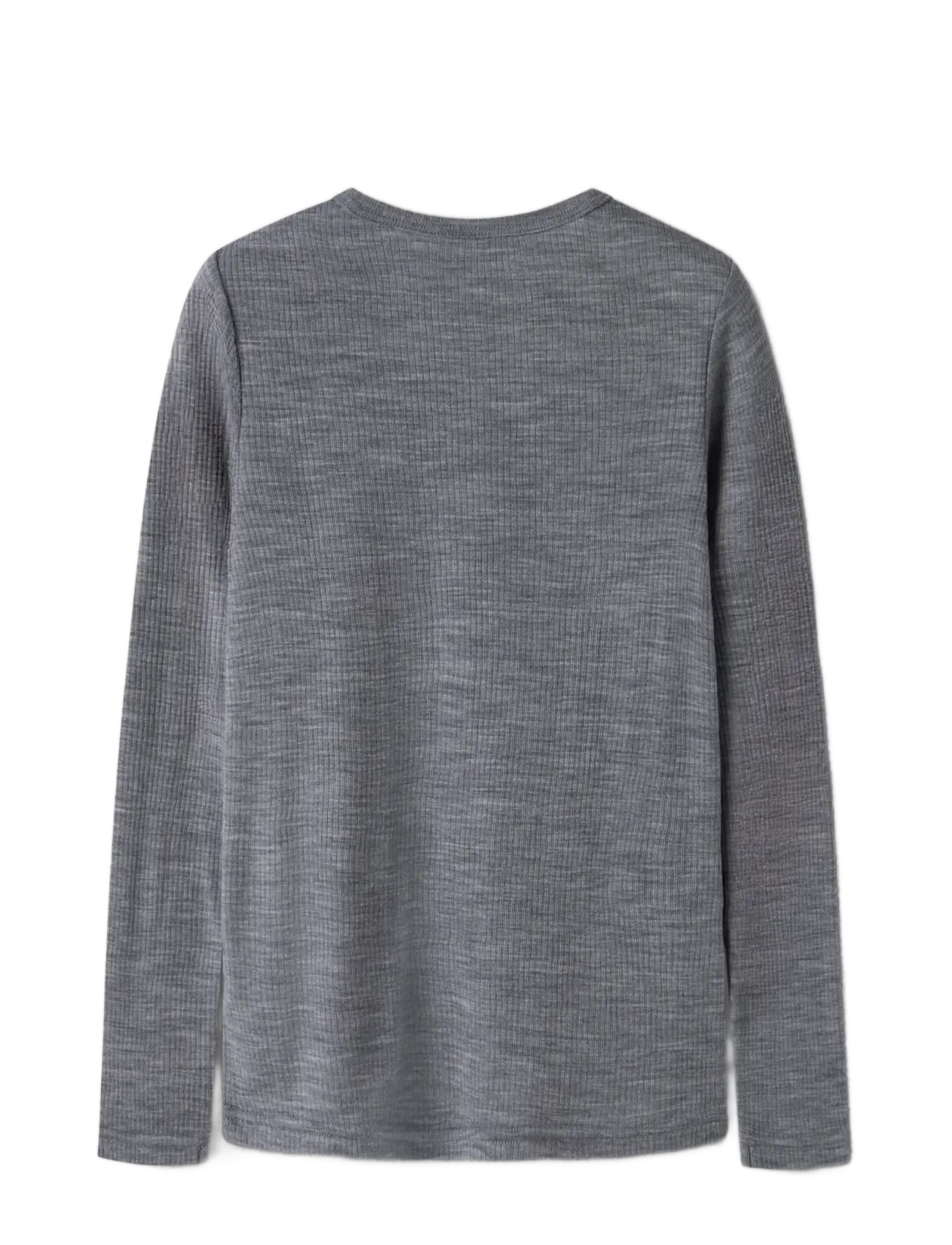 name it - NKNWAX WOOL RIB LS TOP - pikkade varrukatega t-särgid - folkstone gray - 1