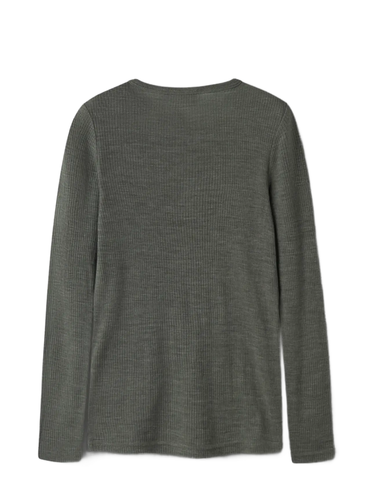 name it - NKNWAX WOOL RIB LS TOP - pikkade varrukatega t-särgid - mulled basil - 1