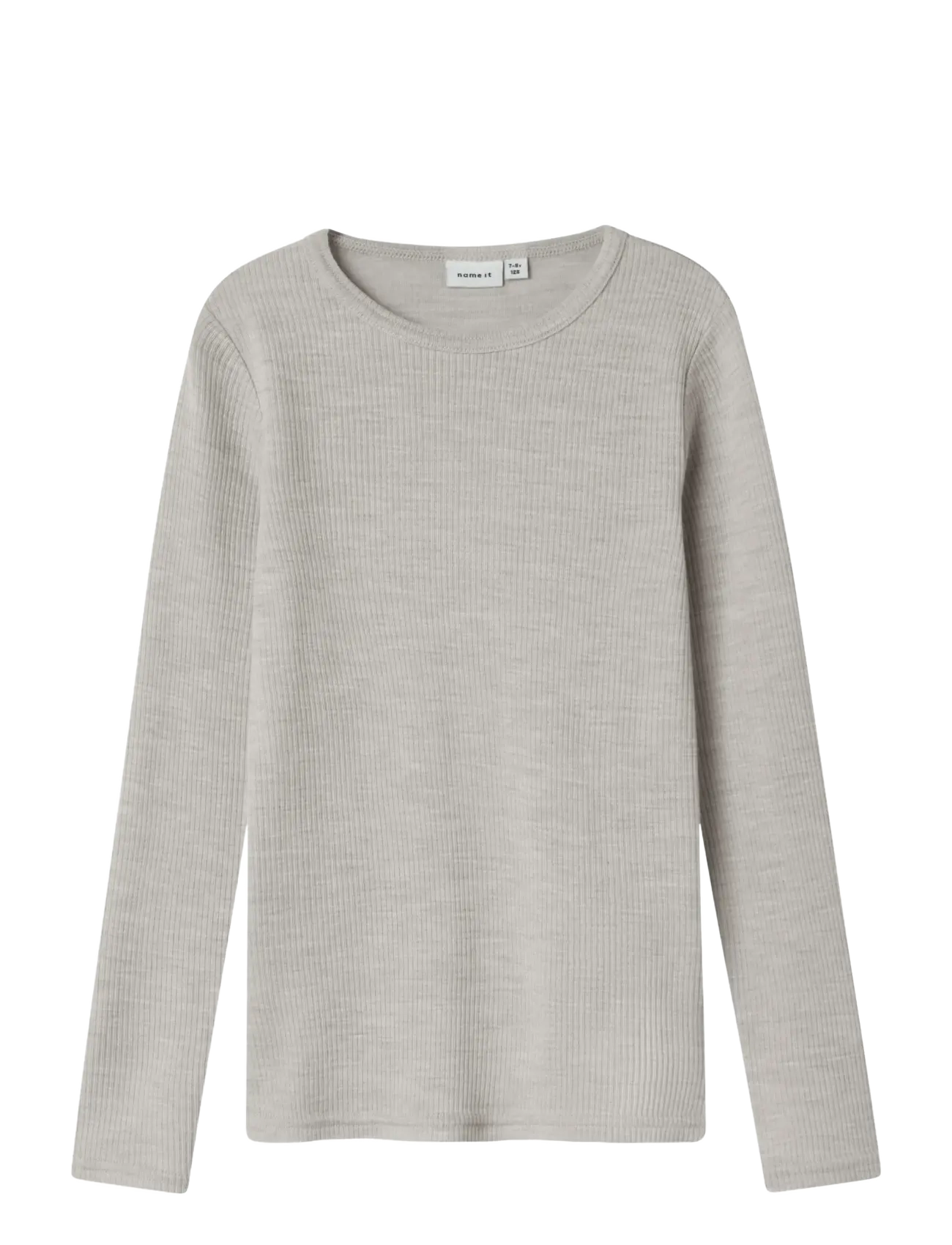 name it NKNWAX WOOL RIB LS TOP - Underställströjor - NACREOUS CLOUD / grey