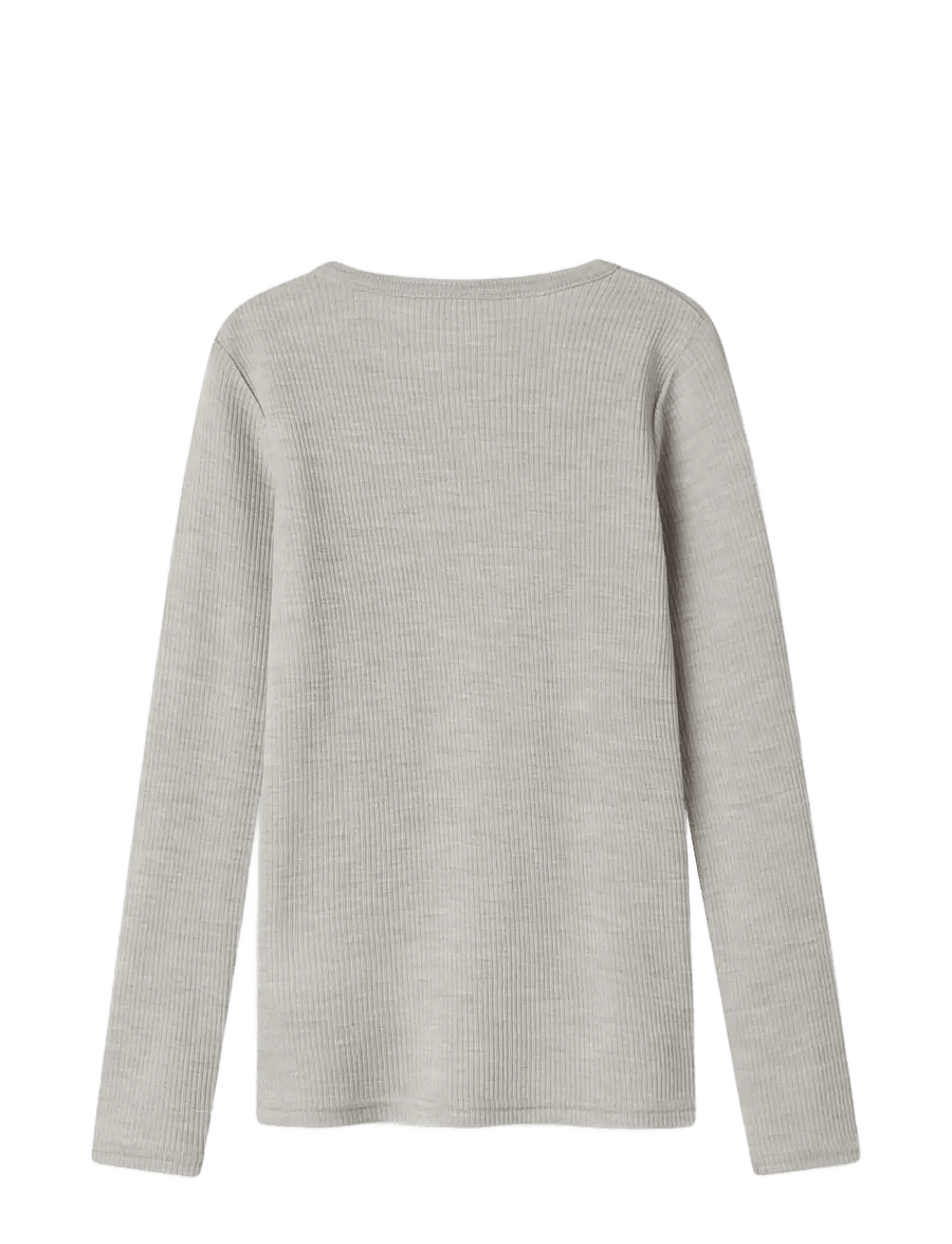 name it - NKNWAX WOOL RIB LS TOP - underställströjor - nacreous cloud - 2