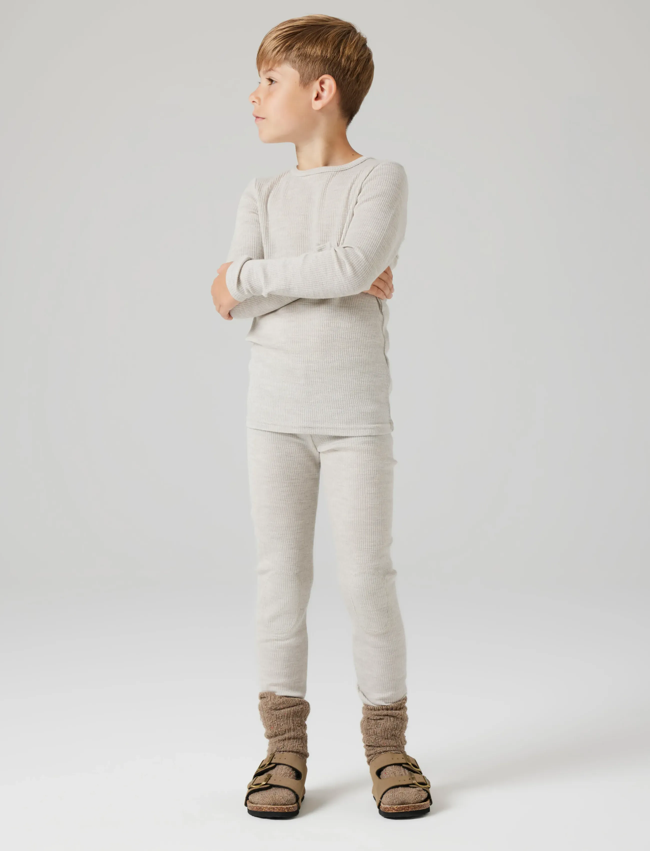 name it - NKNWAX WOOL RIB LS TOP - underställströjor - nacreous cloud - 4