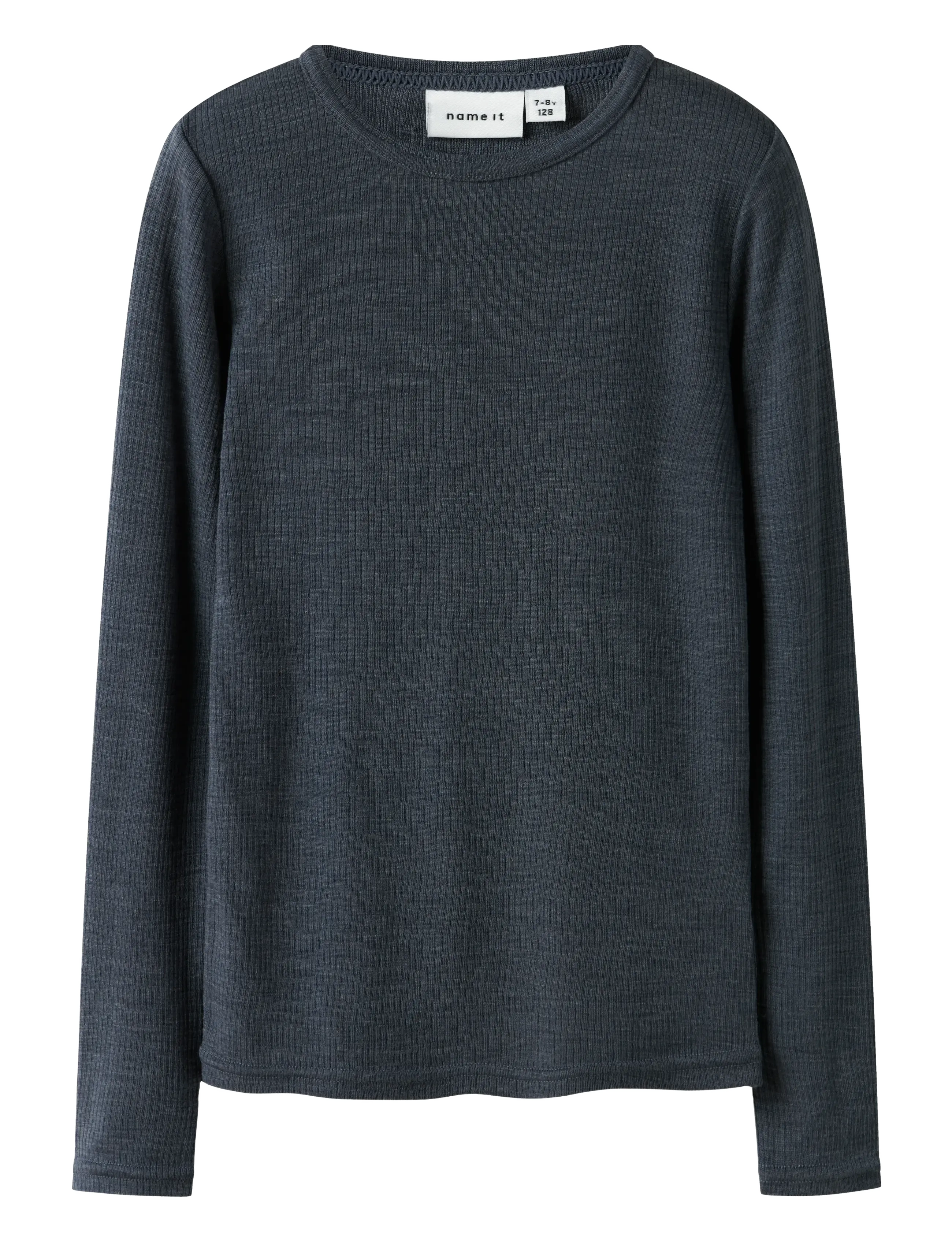 name it NKNWAX WOOL RIB LS TOP - Underställströjor - OMBRE BLUE / navy