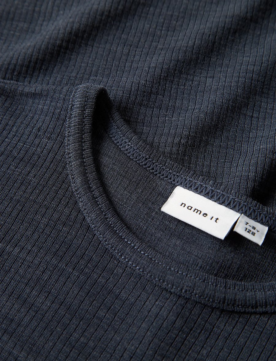 name it - NKNWAX WOOL RIB LS TOP - långärmade t-shirts - ombre blue - 3