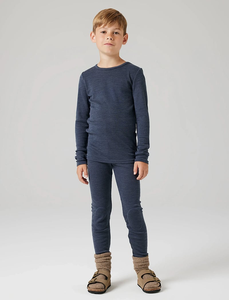name it - NKNWAX WOOL RIB LS TOP - pikkade varrukatega t-särgid - ombre blue - 4