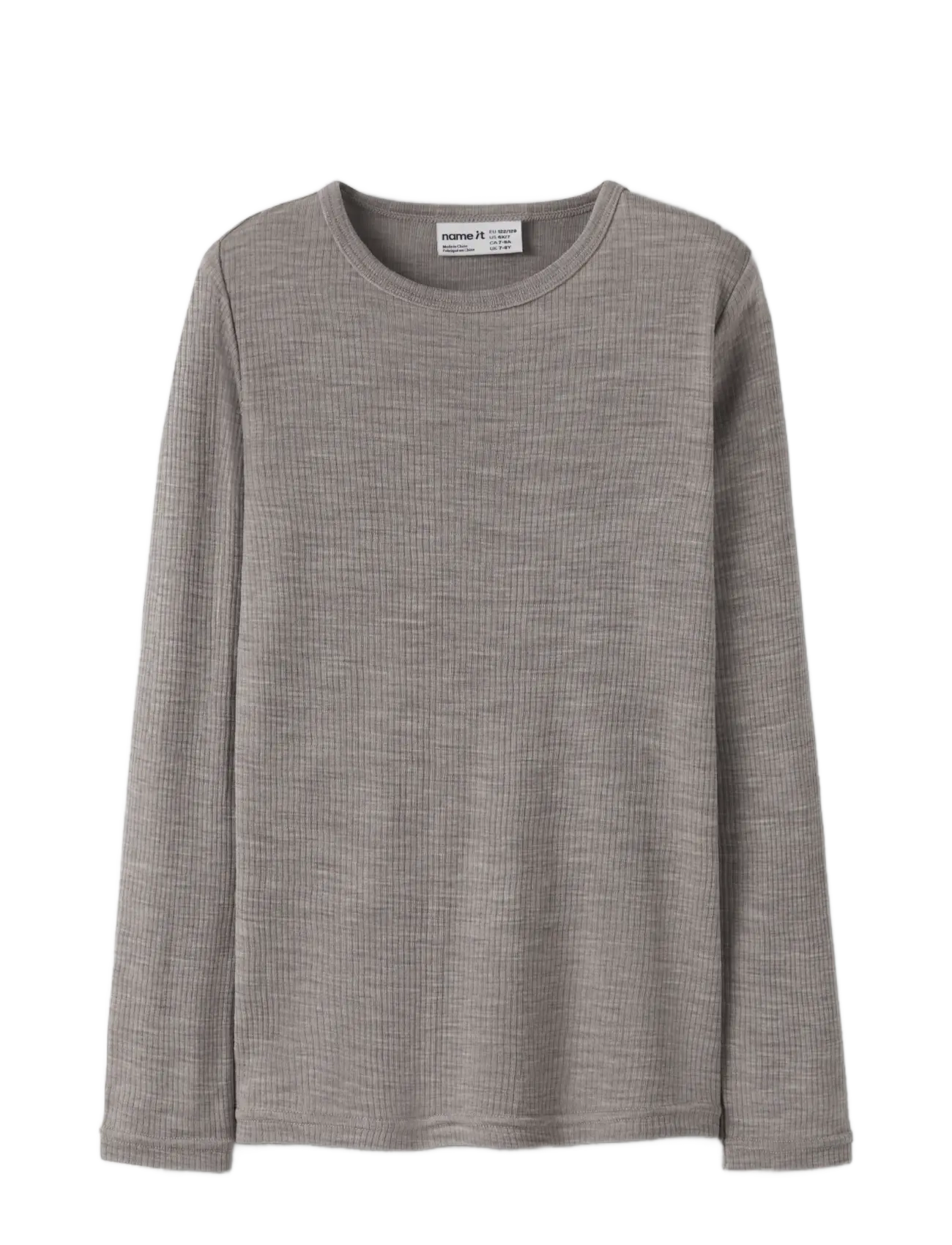 name it - NKNWAX WOOL RIB LS TOP - pikkade varrukatega t-särgid - satellite - 2