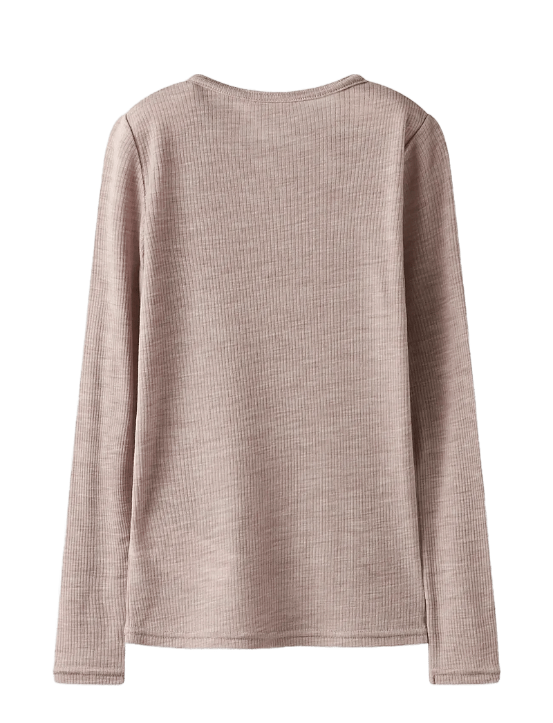 name it - NKNWAX WOOL RIB LS TOP - t-shirts à manches longues - shadow gray - 1