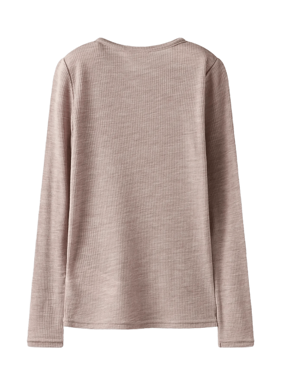 name it - NKNWAX WOOL RIB LS TOP - t-shirts à manches longues - shadow gray - 3