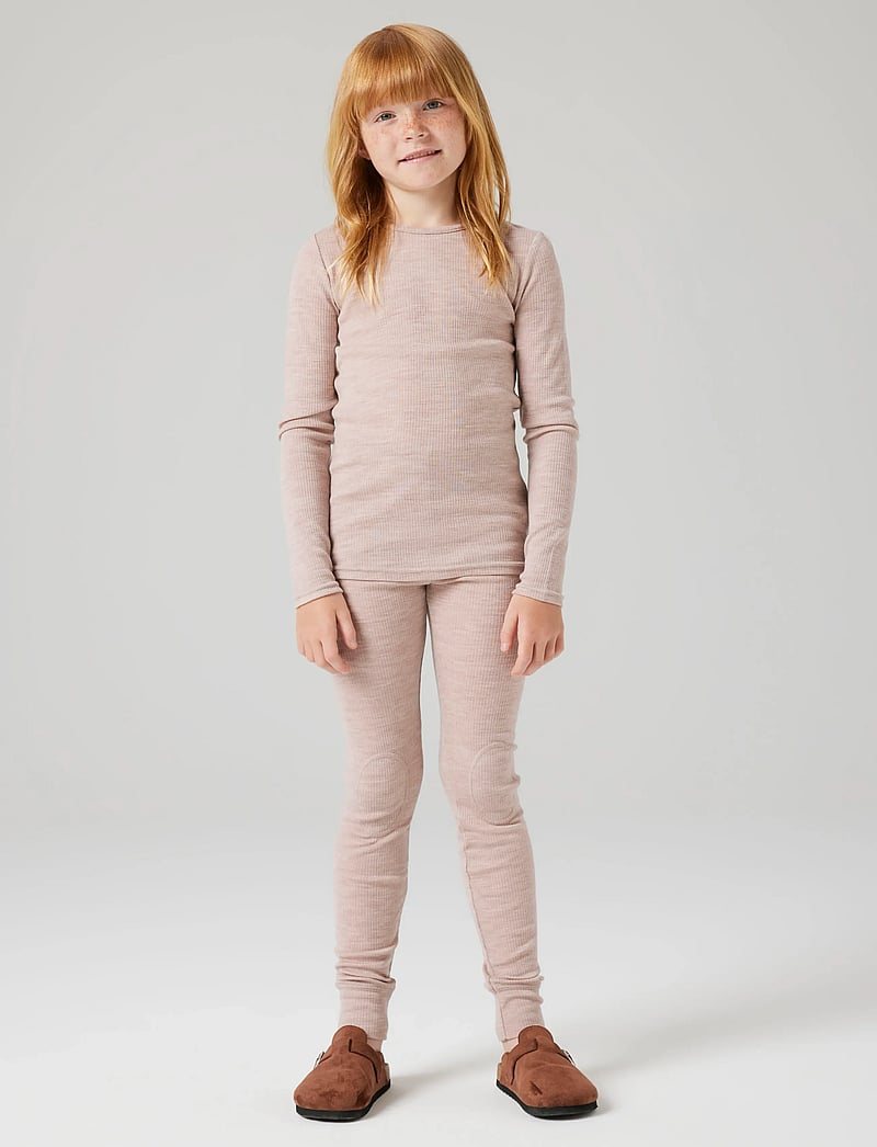name it - NKNWAX WOOL RIB LS TOP - långärmade t-shirts - shadow gray - 4