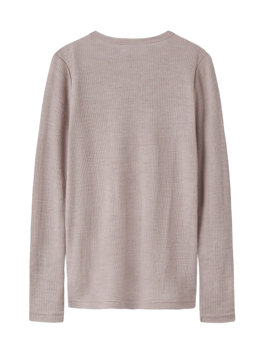 name it - NKNWAX WOOL RIB LS TOP - pikkade varrukatega t-särgid - violet ice - 2