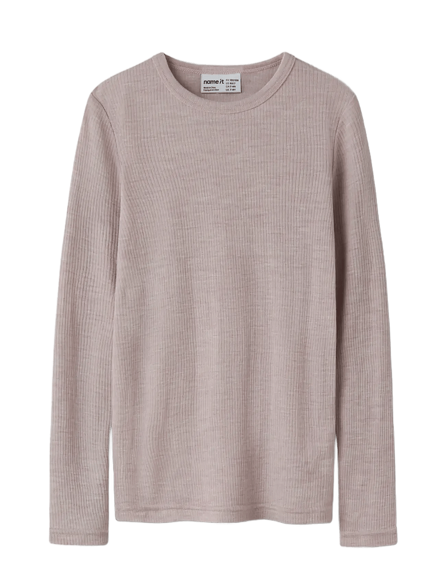 name it - NKNWAX WOOL RIB LS TOP - pikkade varrukatega t-särgid - violet ice - 3