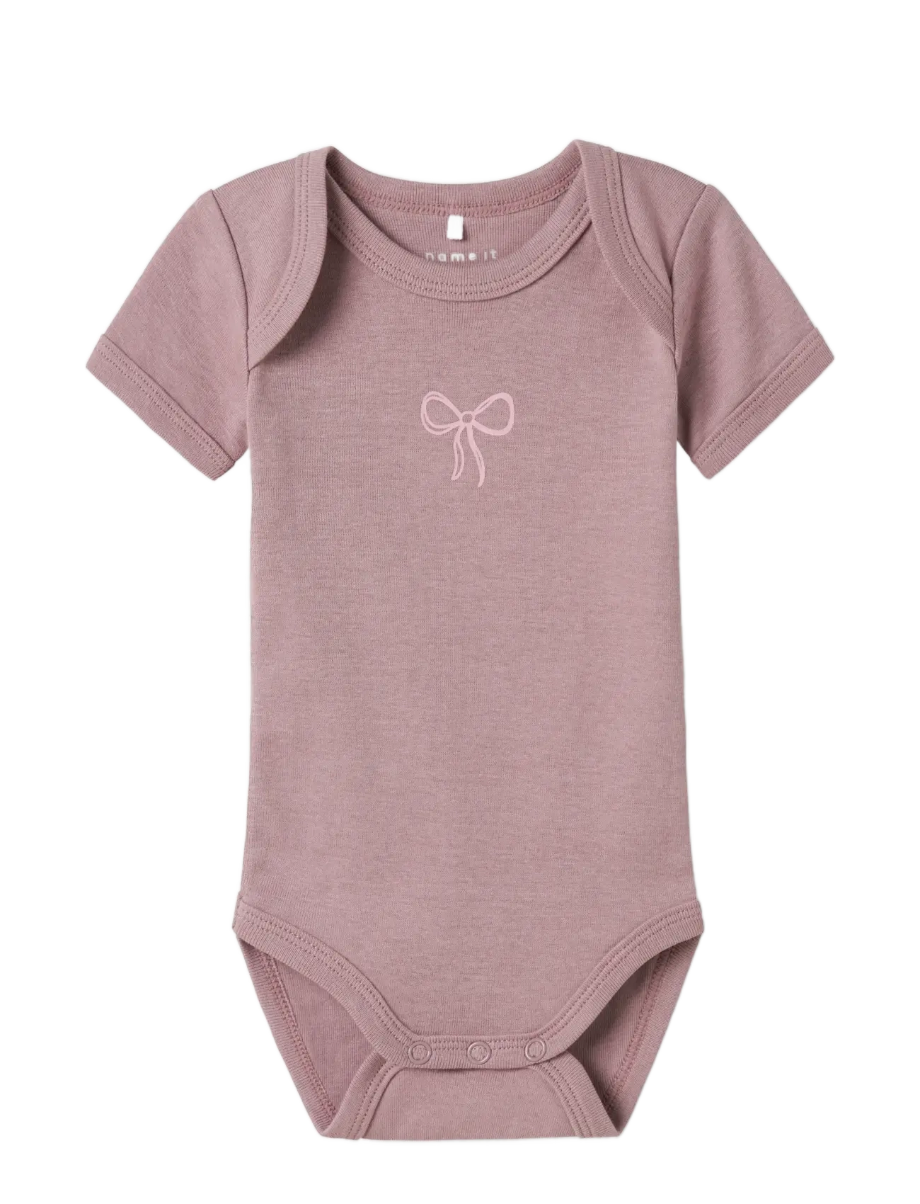 name it - NBFBODY 3P SS BARELY PINK BOW NOOS - barely pink - 3