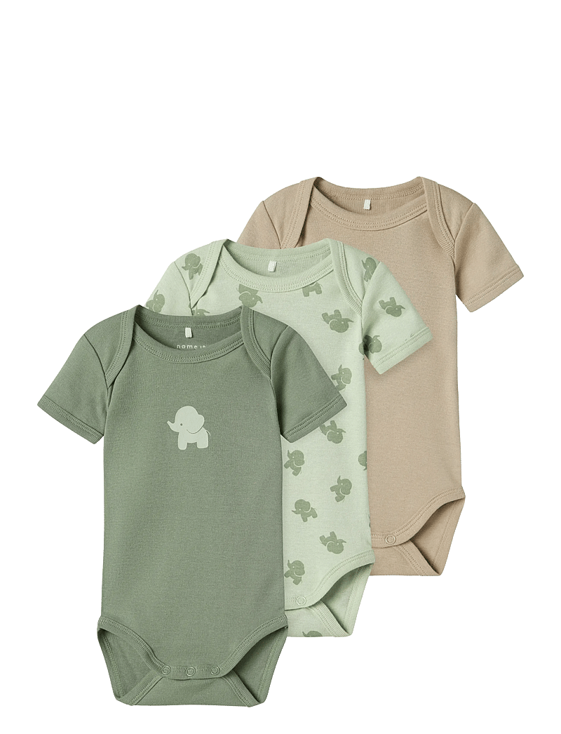 name it - NBMBODY 3P SS SEA FOAM ELEPHANT NOOS - multipack bodys - sea foam - 0