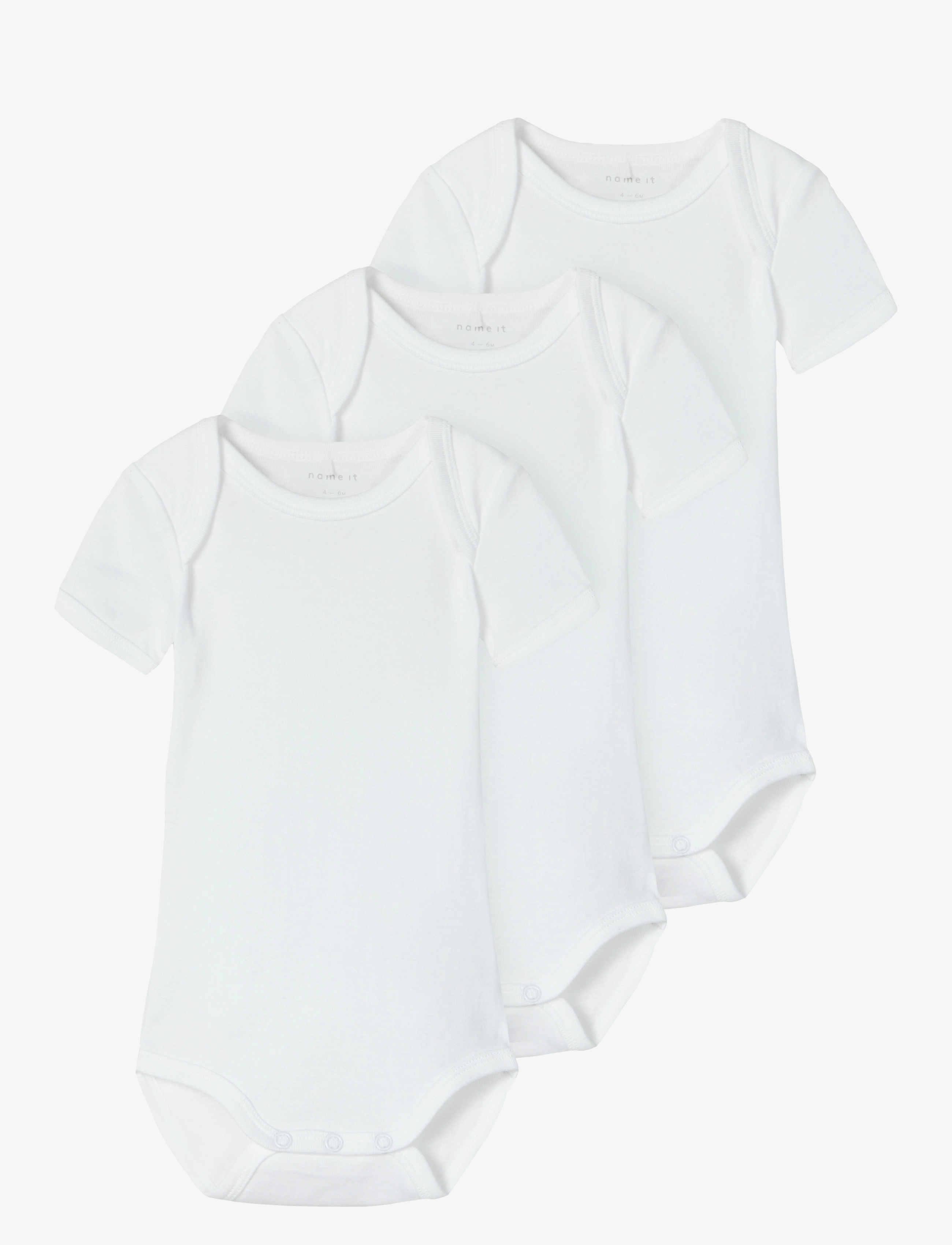 NAME IT Nbnbody 3P Ss Solid Weiß 4 Noos Weiß - 50 - Kinder