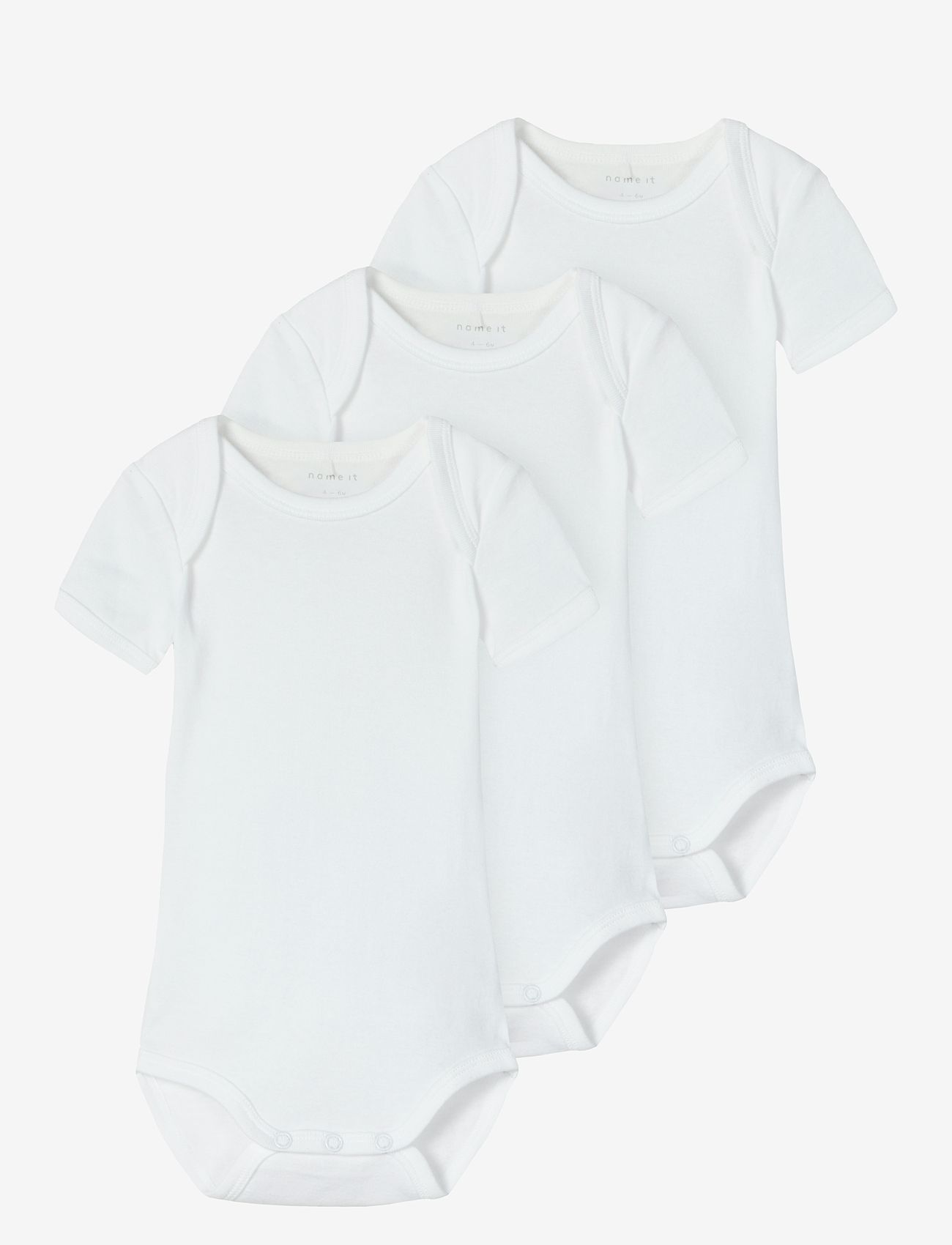 name it - NBNBODY 3P SS SOLID WHITE 4 NOOS - bodide mitmikpakk - bright white - 0