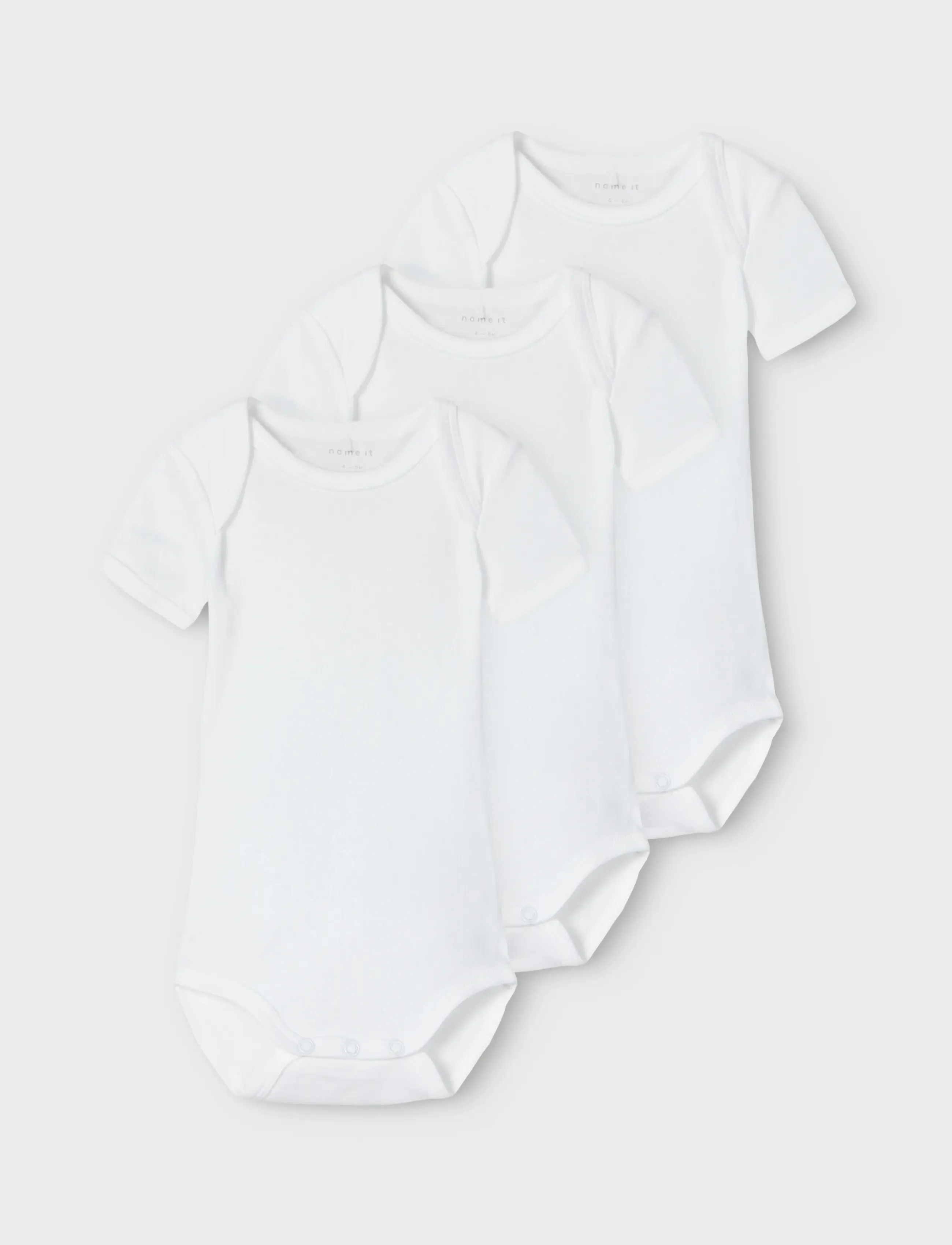 name it - NBNBODY 3P SS SOLID WHITE 4 NOOS - bodide mitmikpakk - bright white - 2