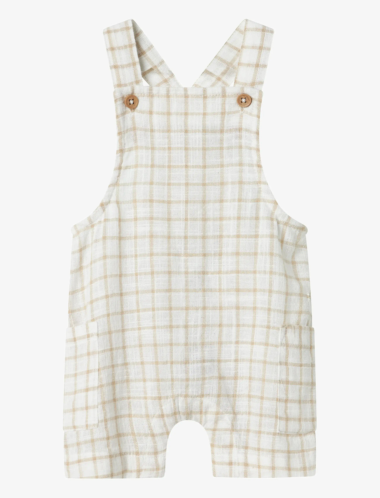 name it - NBMHALOM SHORT OVERALL - mažiausios kainos - bright white - 0