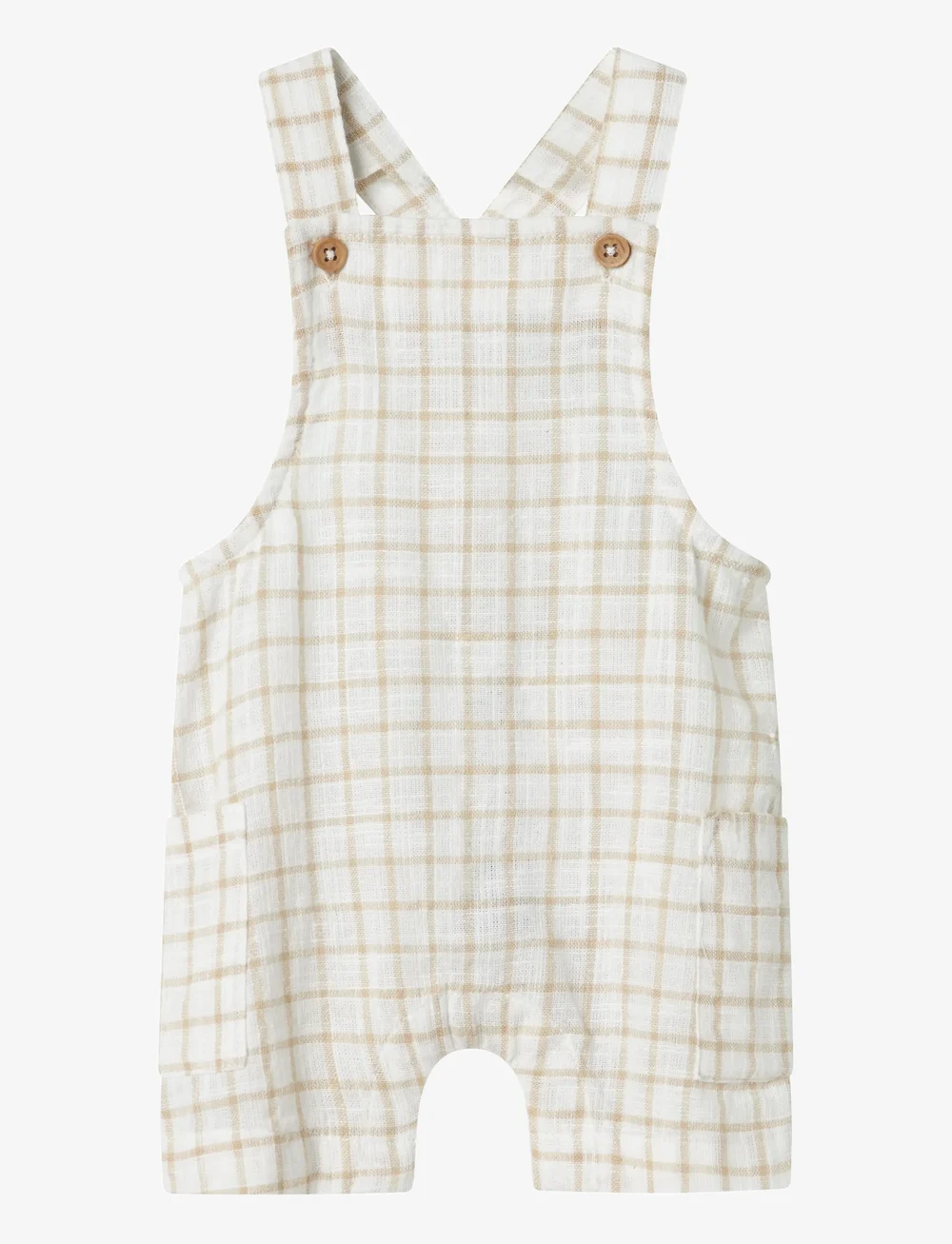 name it - NBMHALOM SHORT OVERALL - tunked - bright white - 0
