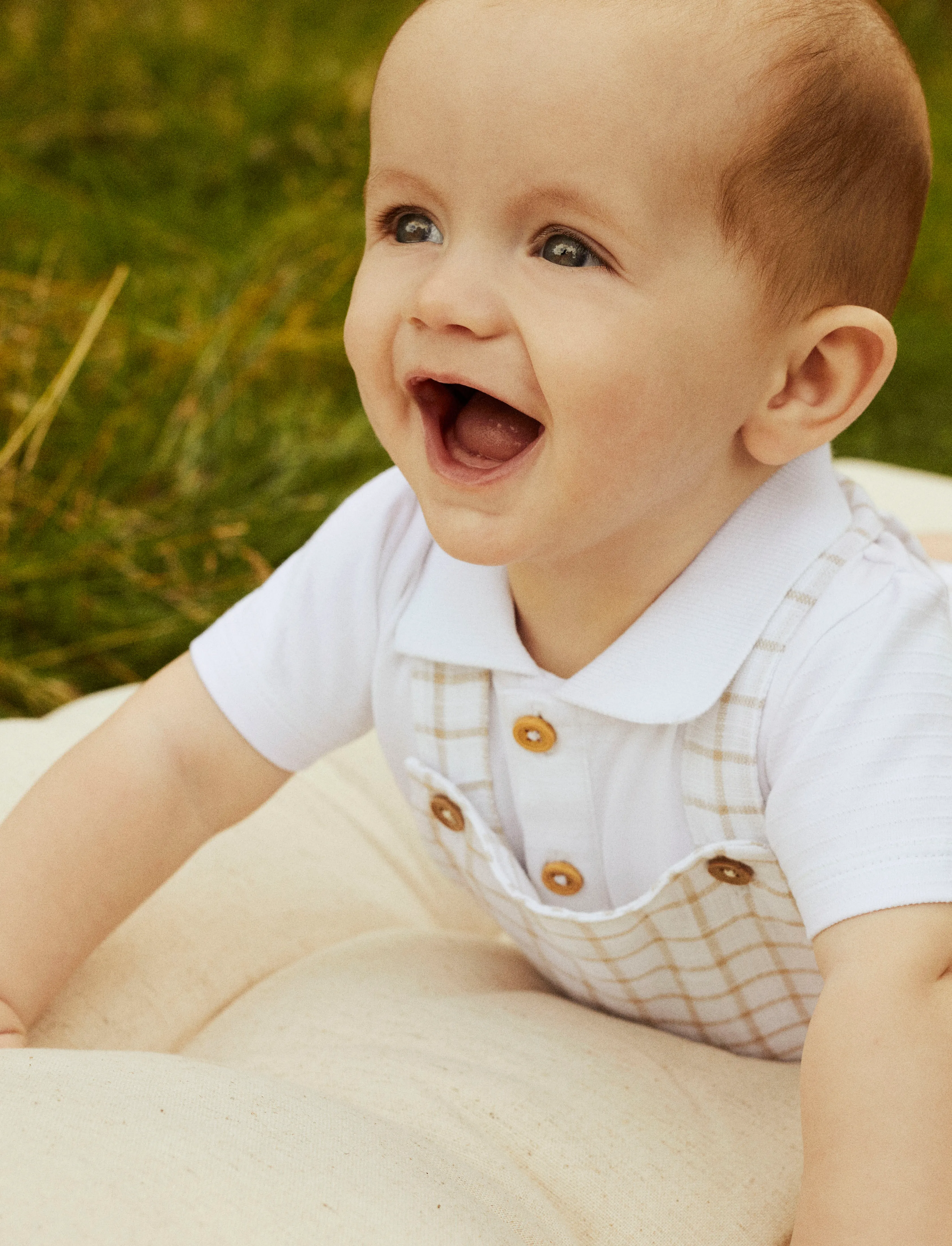name it - NBMHALOM SHORT OVERALL - bright white - 2