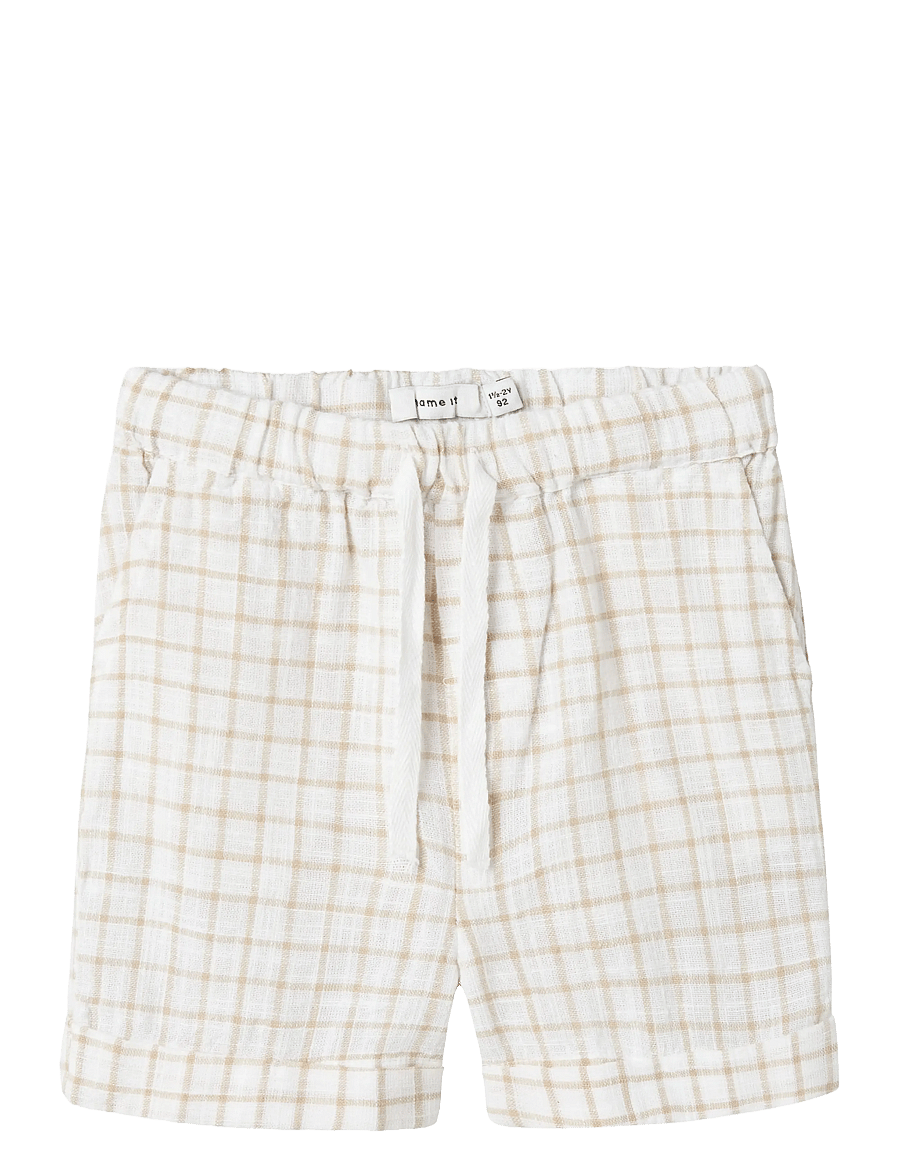 name it - NMMHALOM NREG SHORTS BOX - casual shorts - bright white - 1